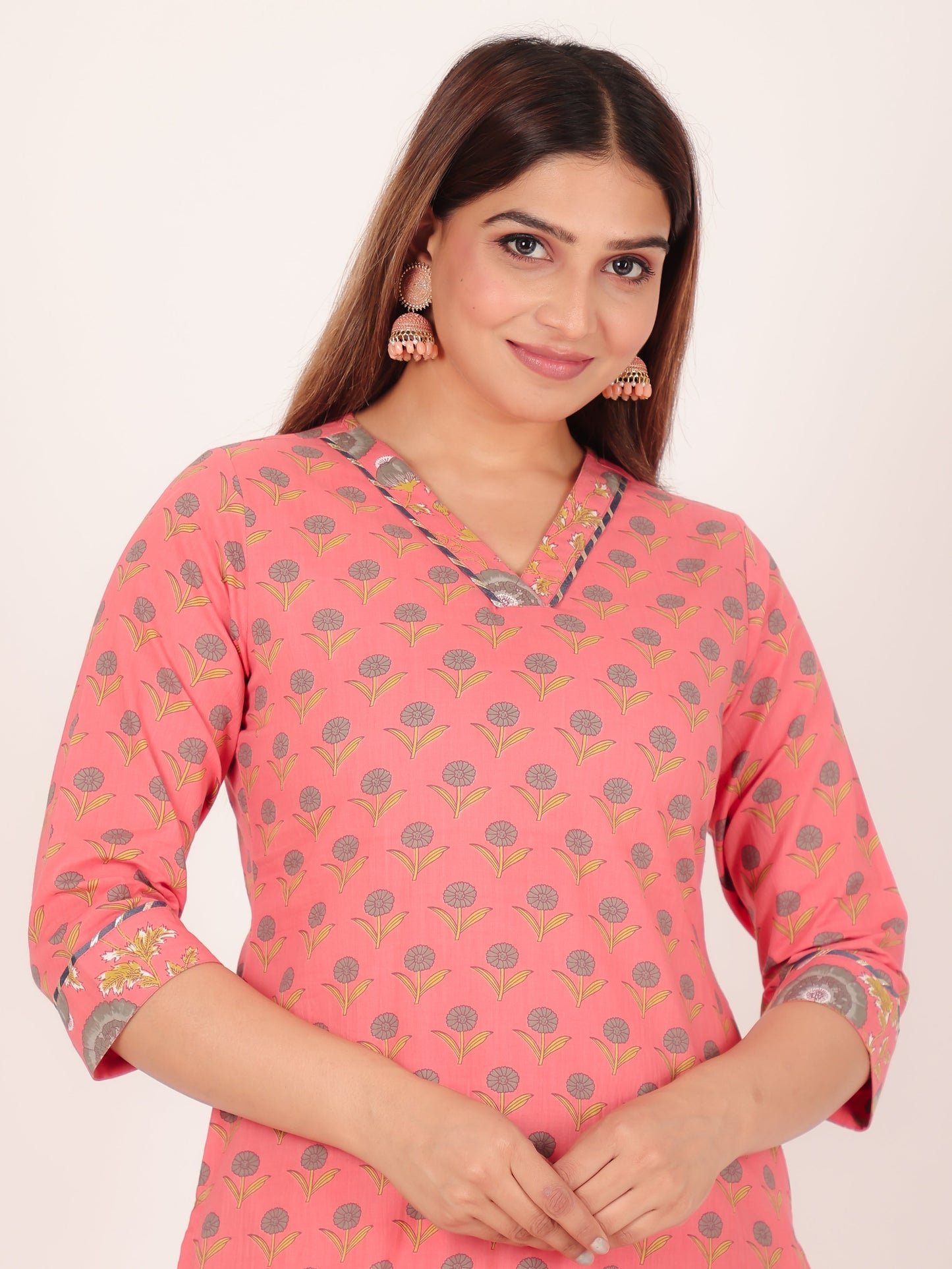 Soft Cotton Floral Kurta