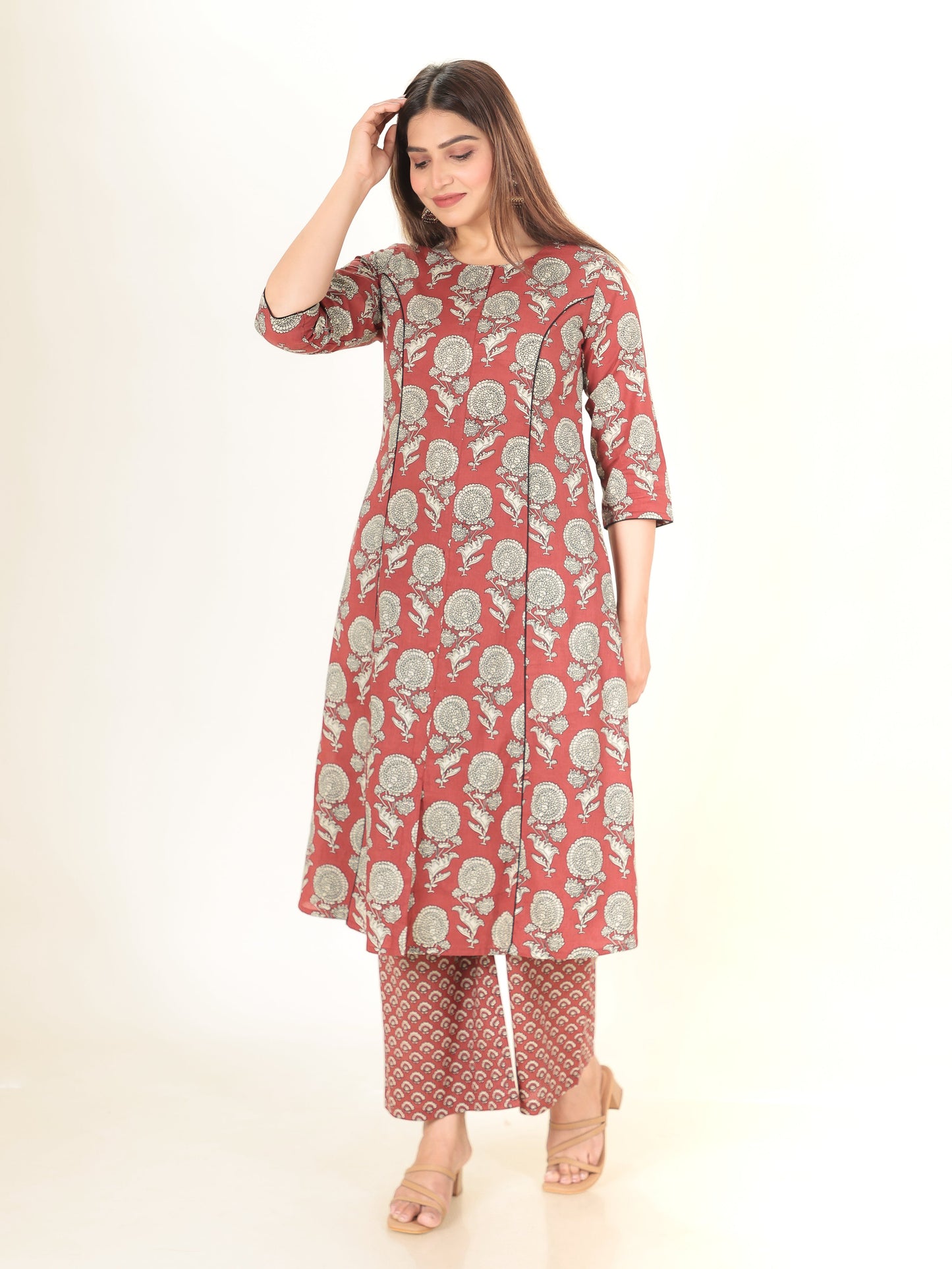 Soft Cotton Floral Kurta