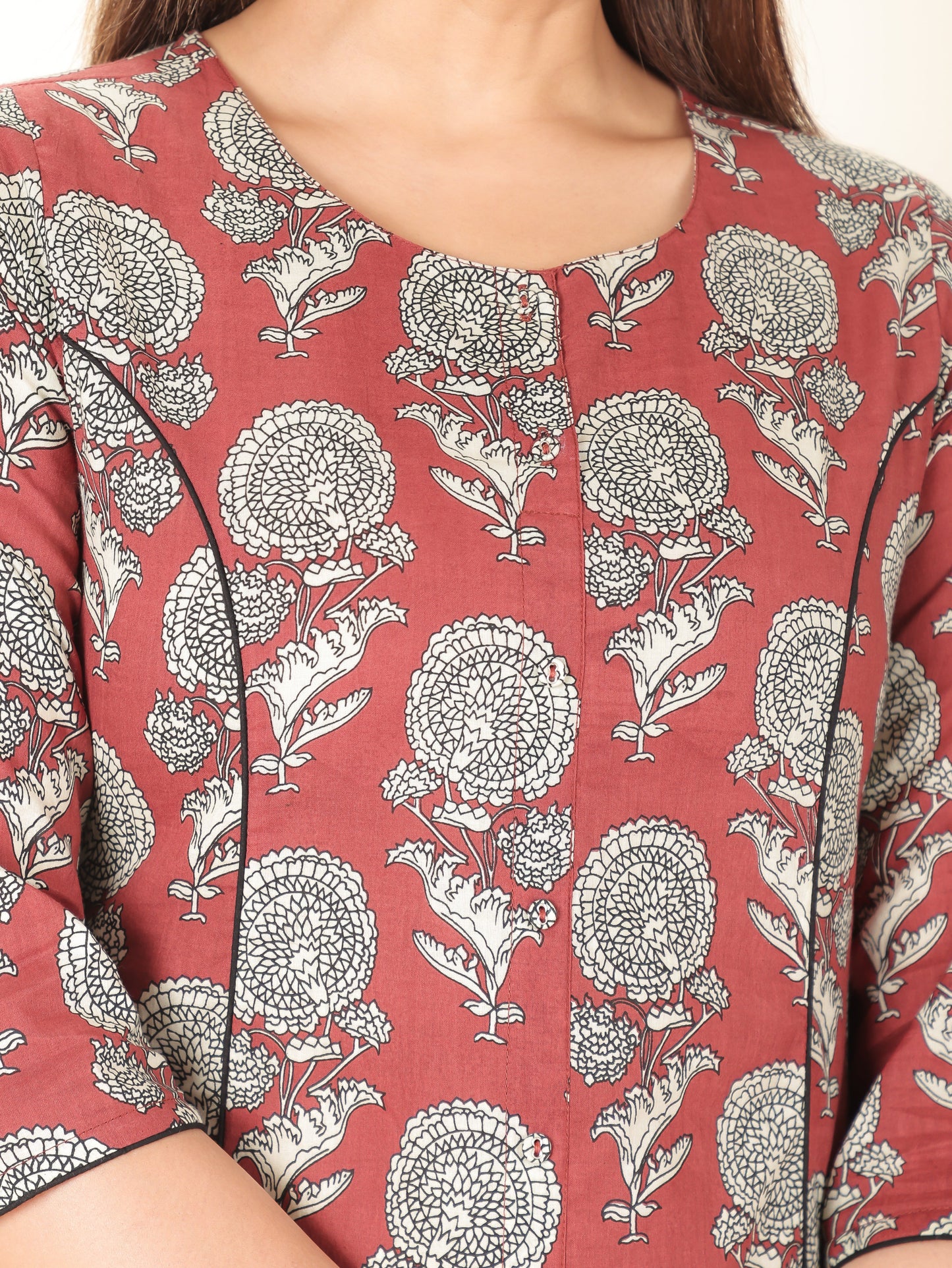 Soft Cotton Floral Kurta