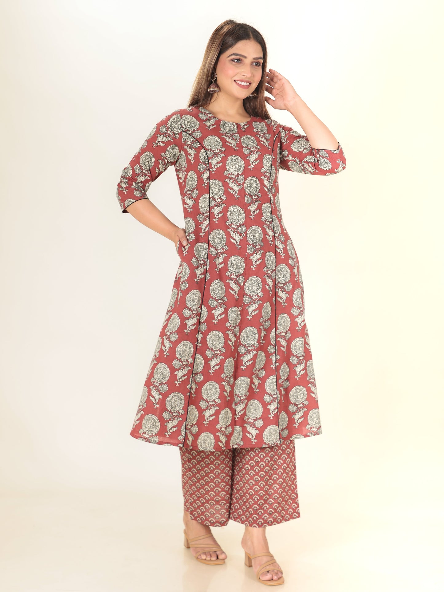 Soft Cotton Floral Kurta