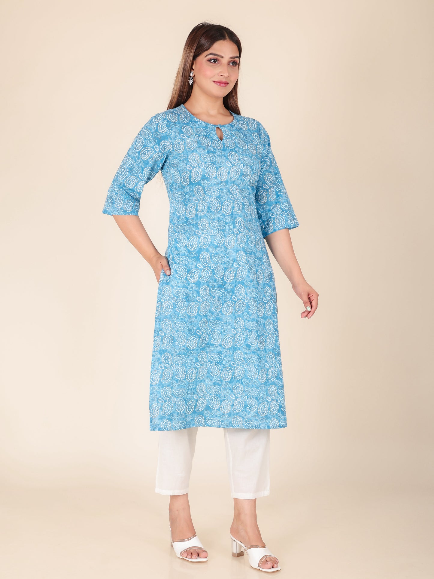 Soft Cotton Bandhani Kurta