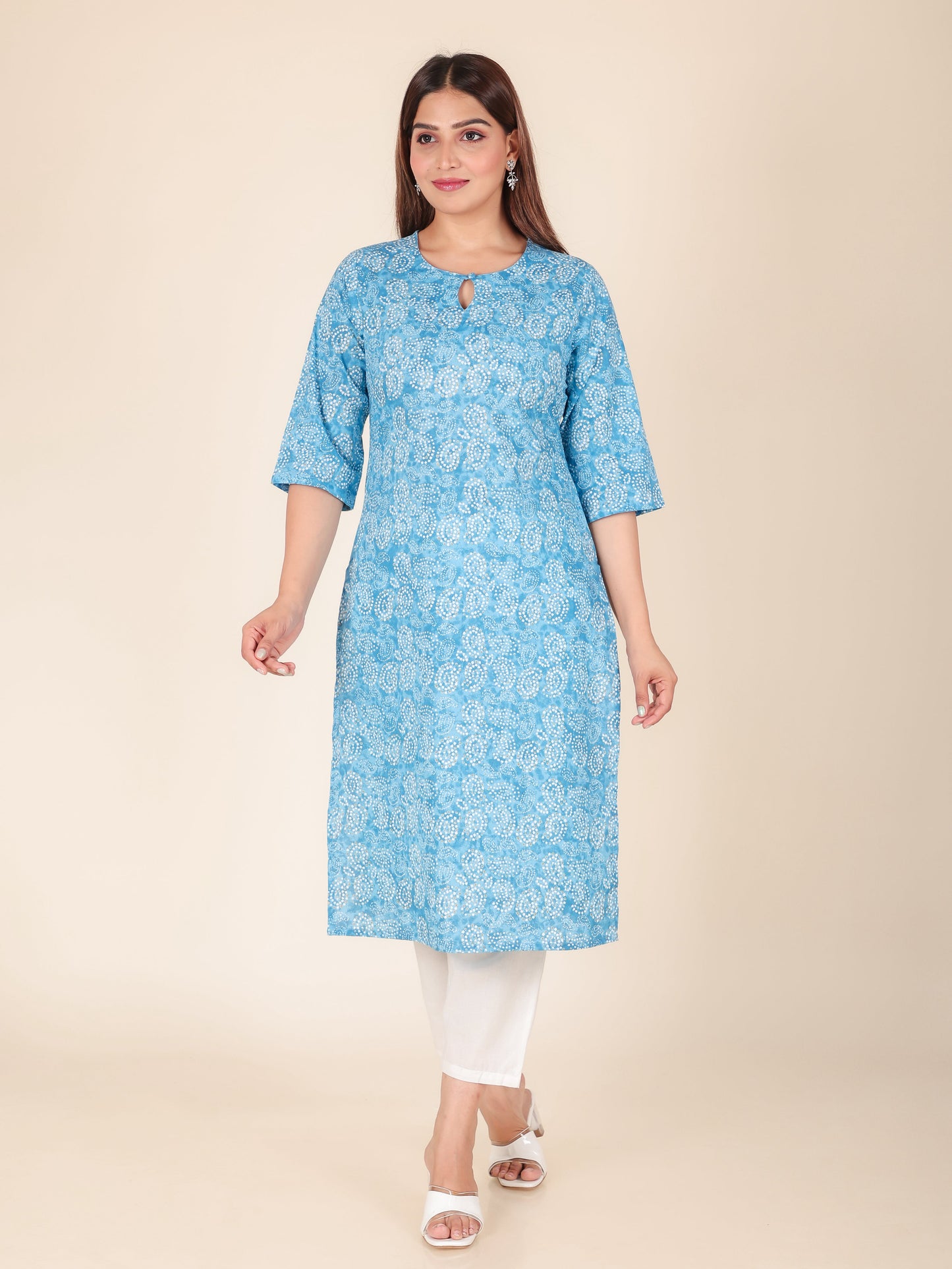 Soft Cotton Bandhani Kurta