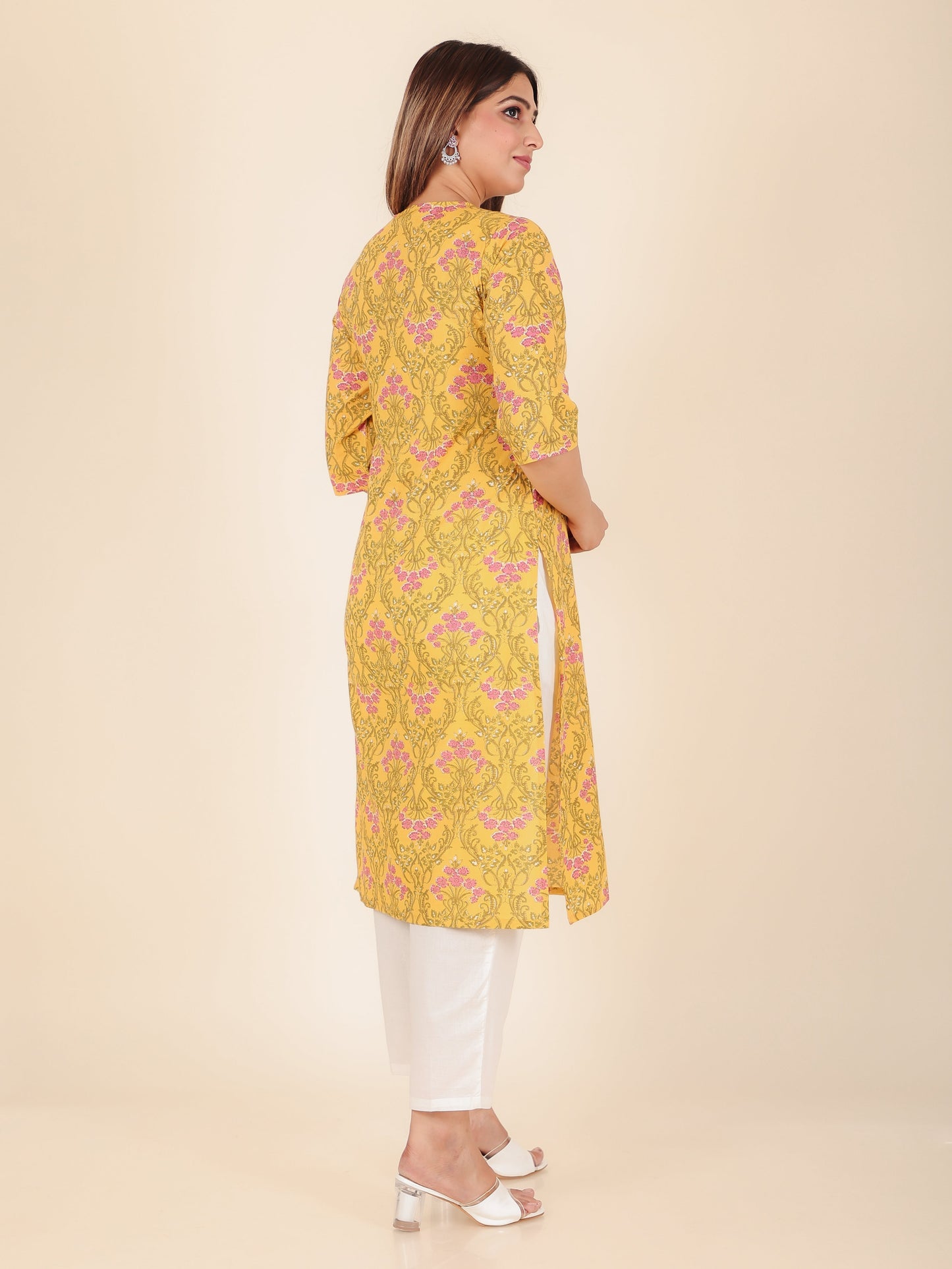 Soft Cotton Floral Kurta