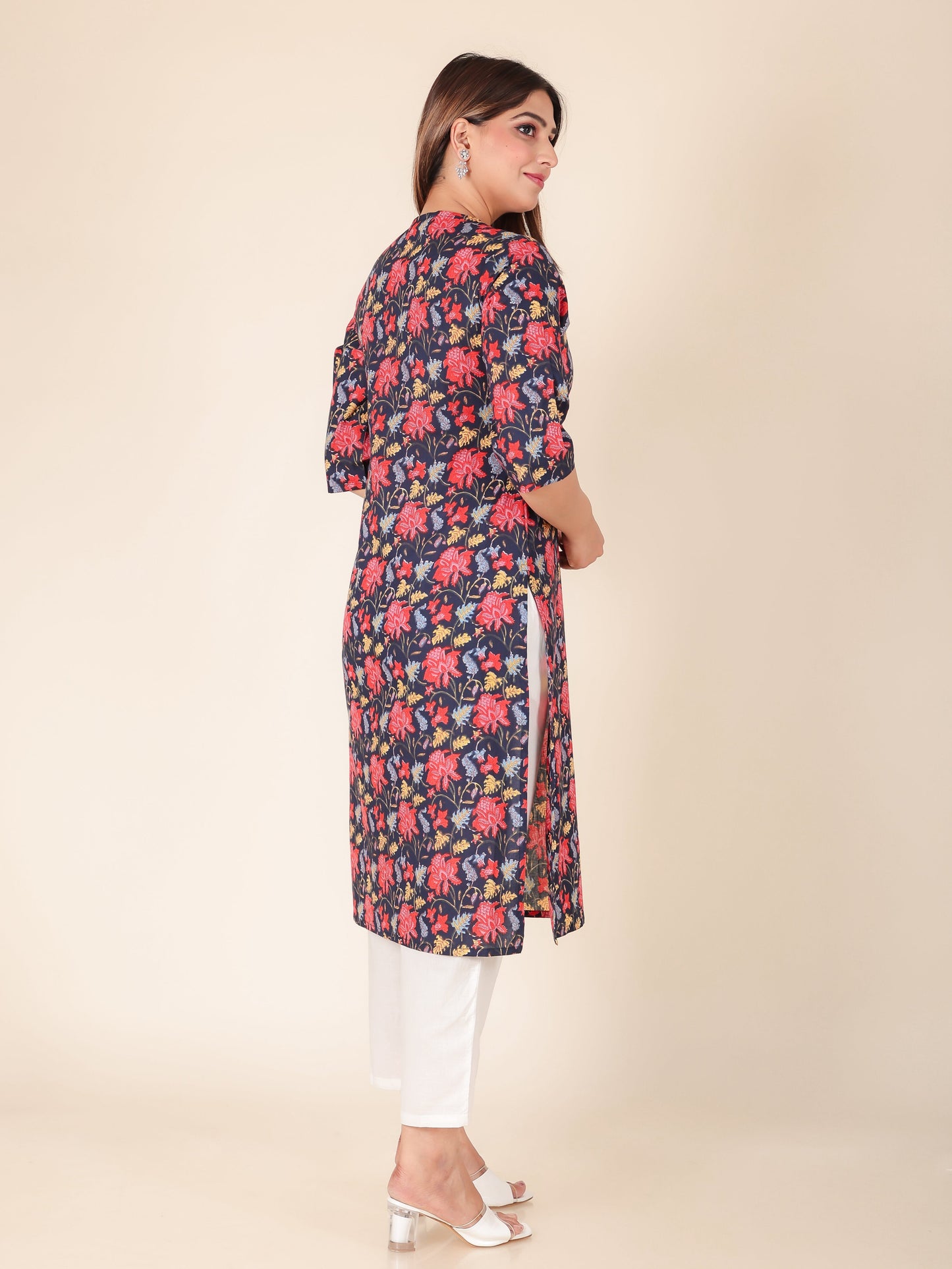 Soft Cotton Floral Kurta