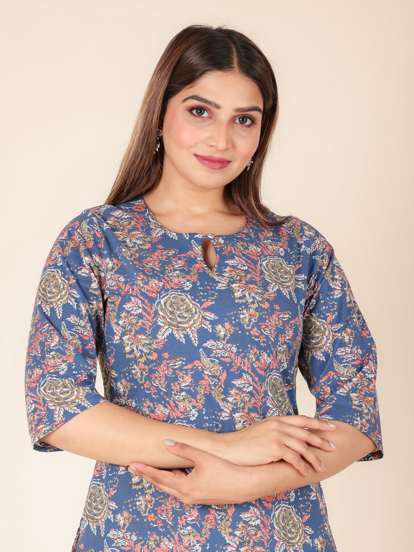 Soft Cotton Floral Kurta