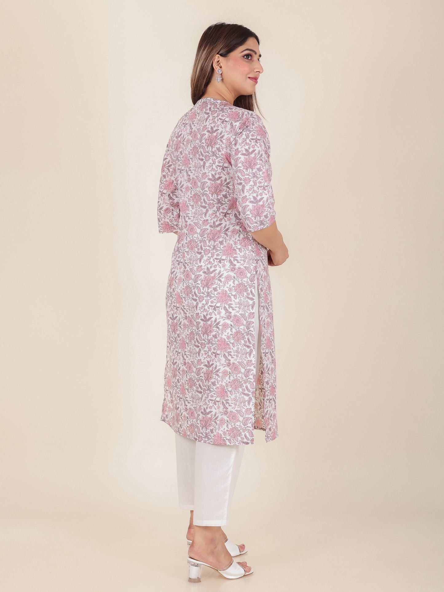 Soft Cotton Floral Kurta