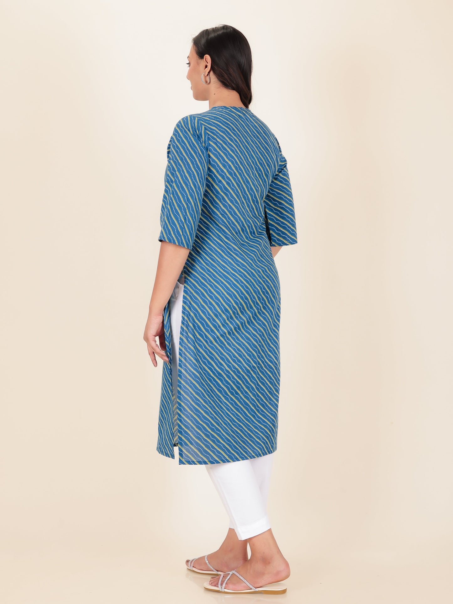 Soft Cotton Leheriya Kurta