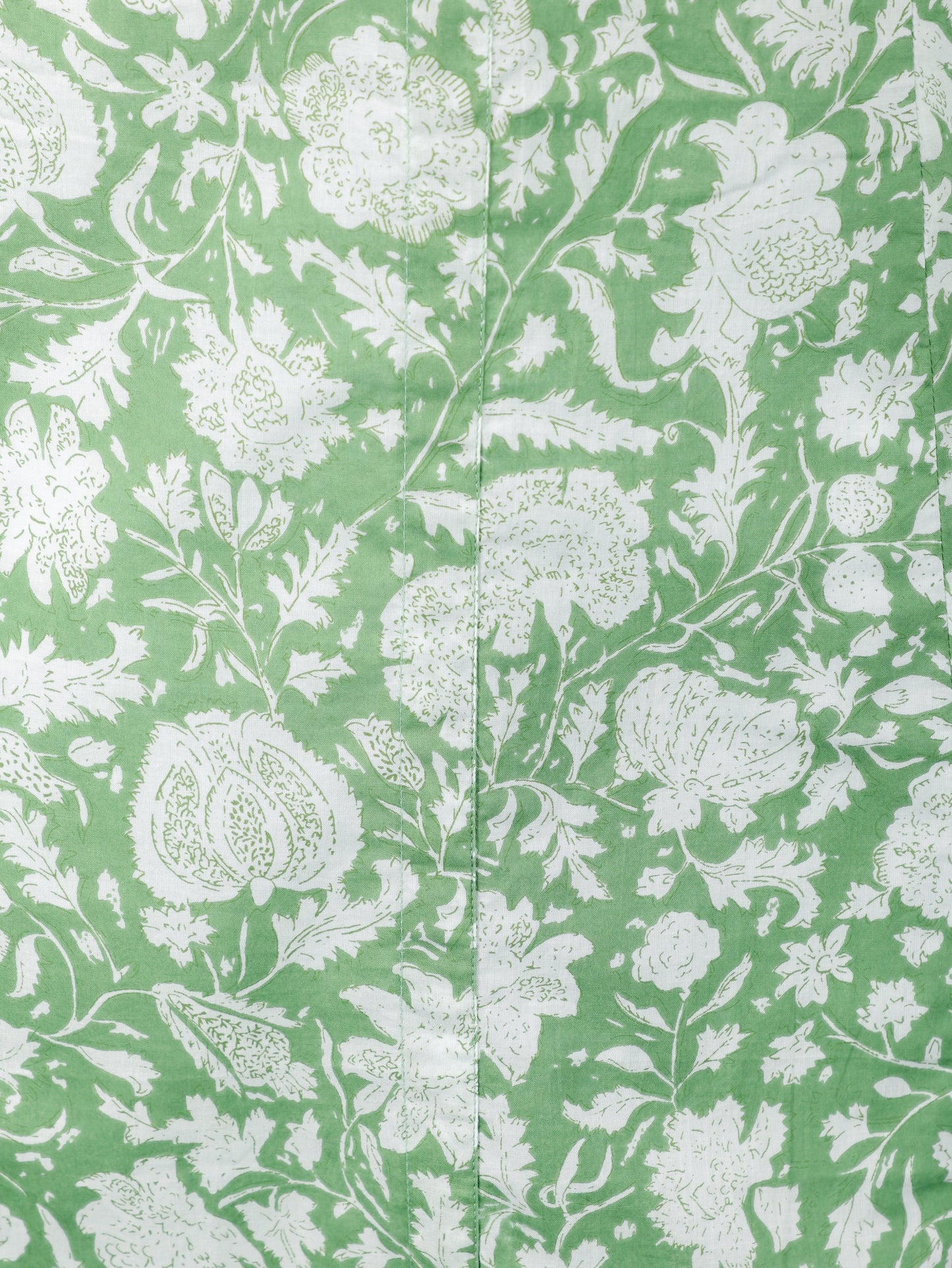 Soft Cotton Floral A-line Green Kurta