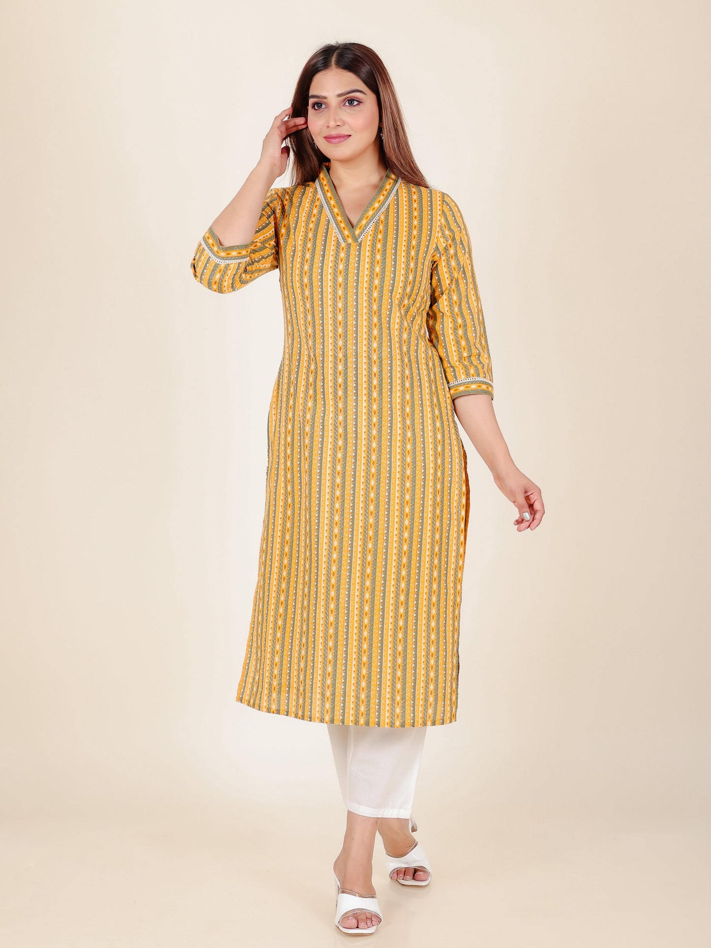 Soft Cotton Striped Kurta