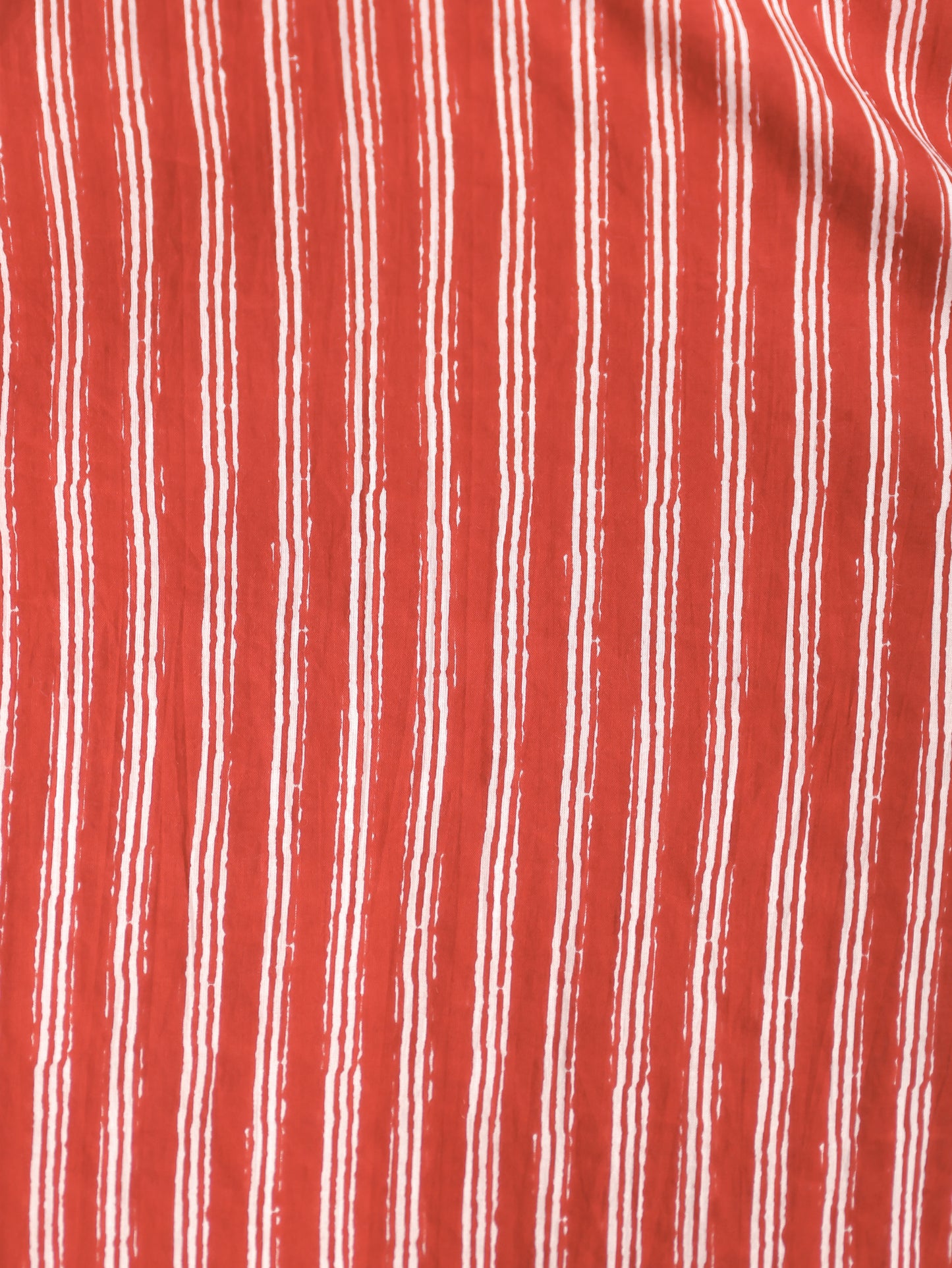 Soft Cotton Striped Straight Red Kurta
