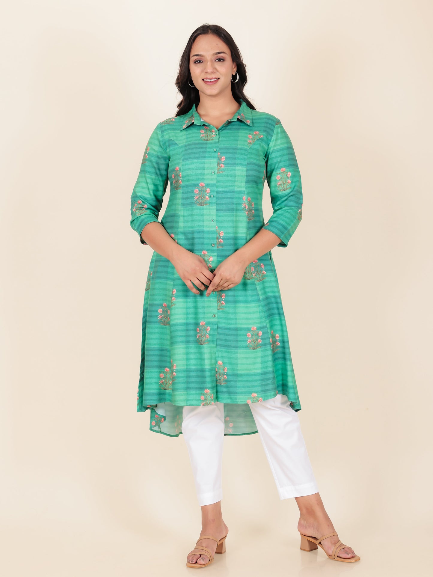 Rayon Floral Kurta