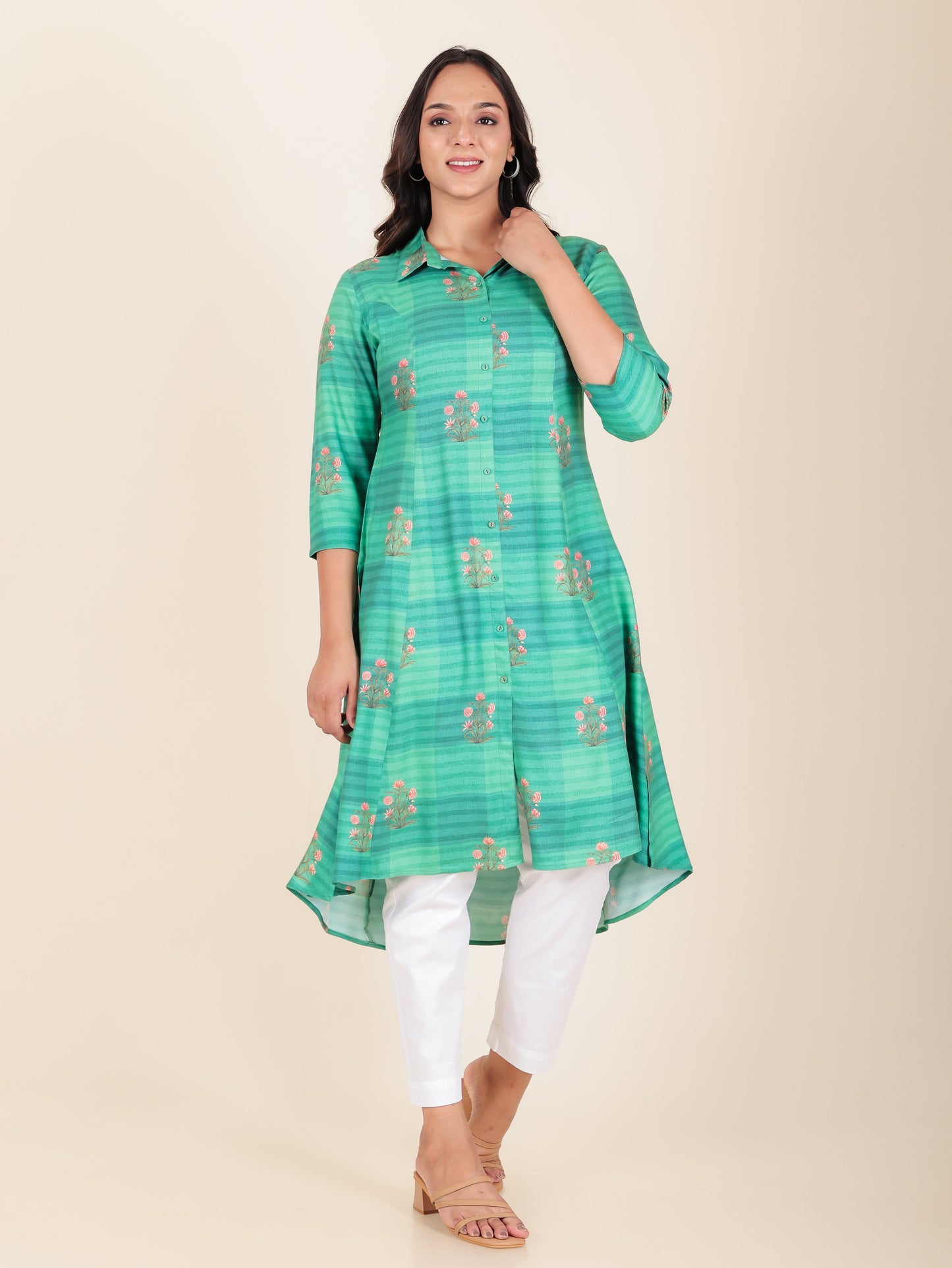 Rayon Floral Kurta