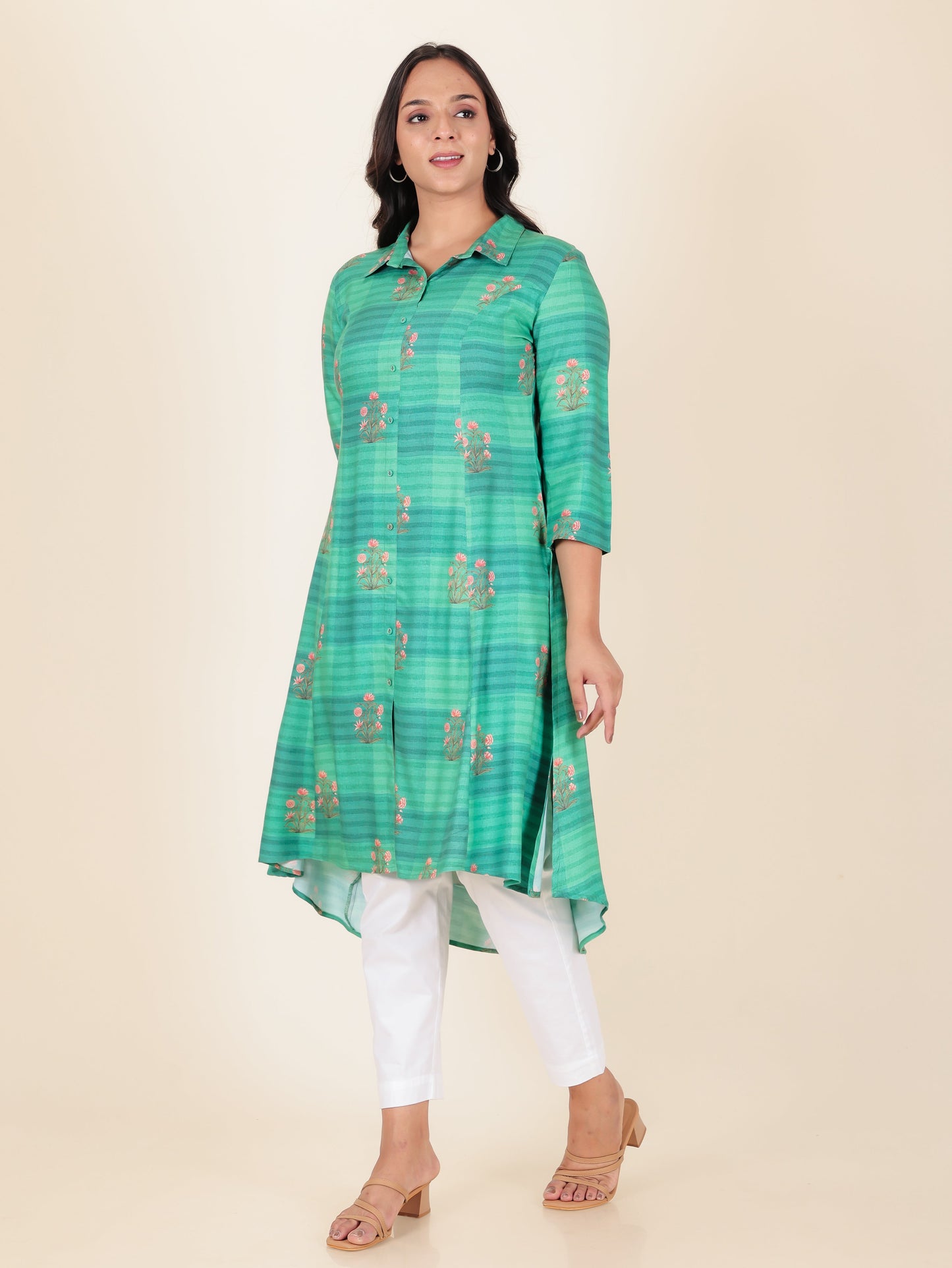 Rayon Floral Kurta