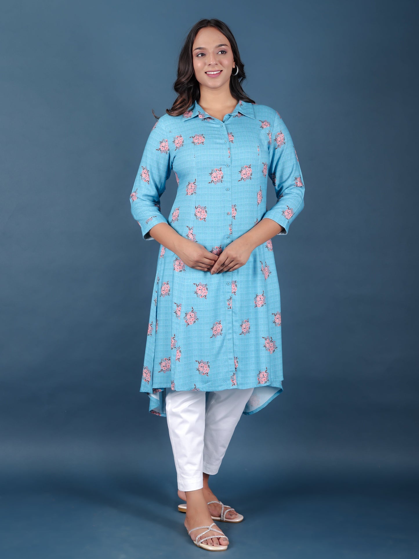 Rayon Floral Kurta