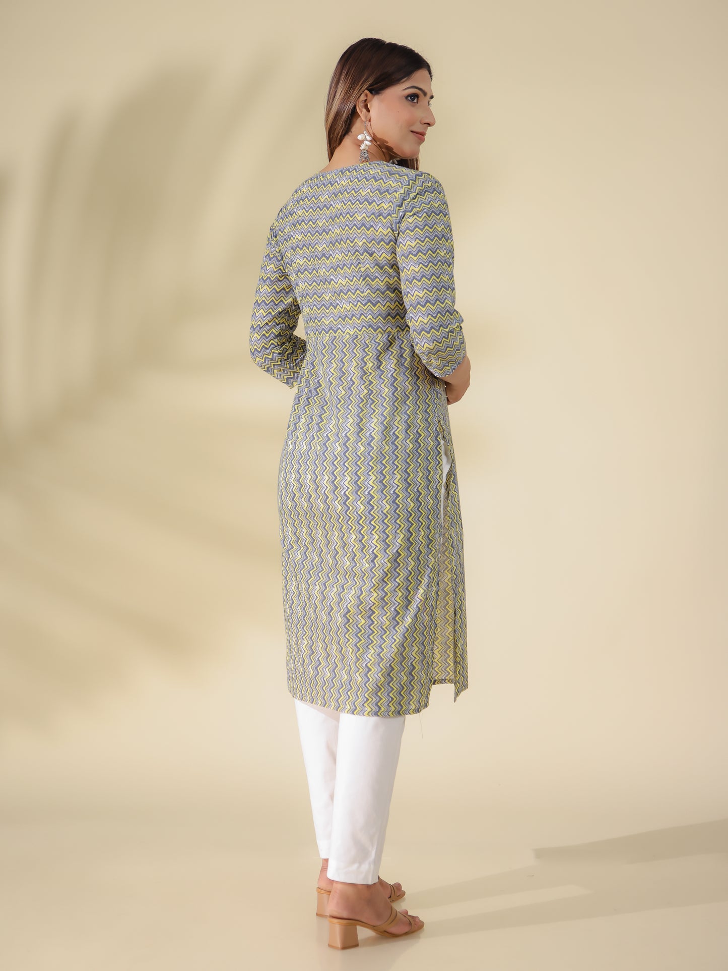 Soft Cotton Chevron Kurta