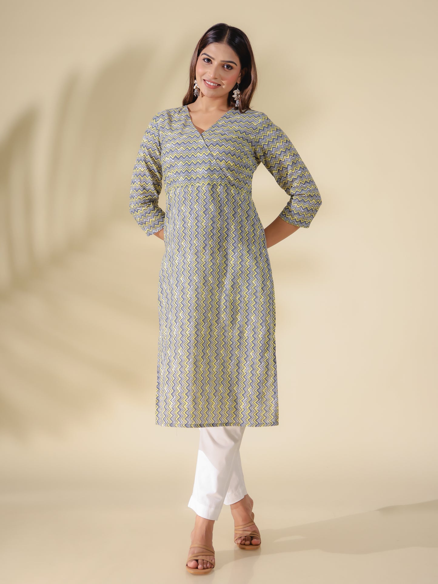 Soft Cotton Chevron Kurta