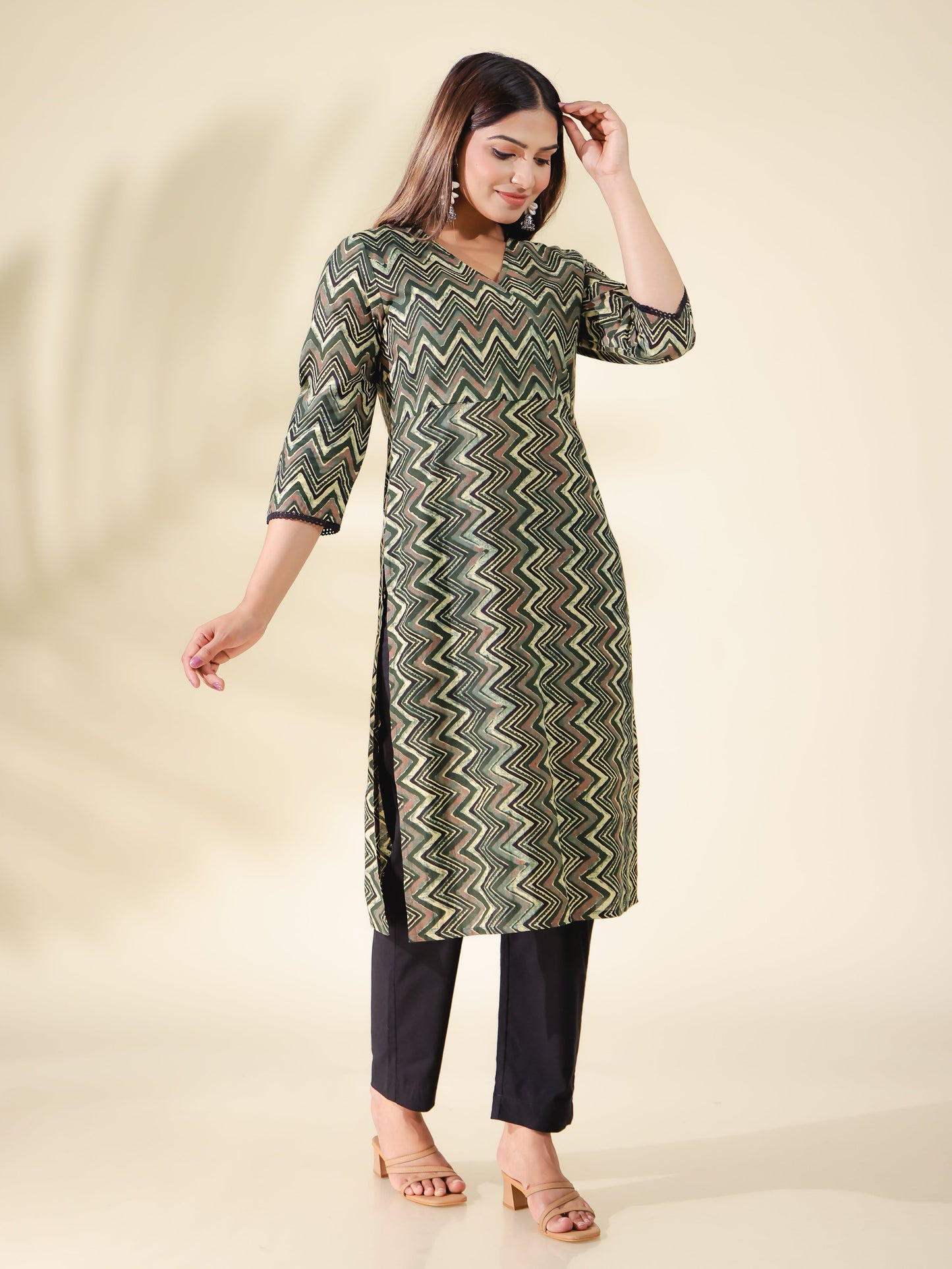 Soft Cotton Cheveron Kurta