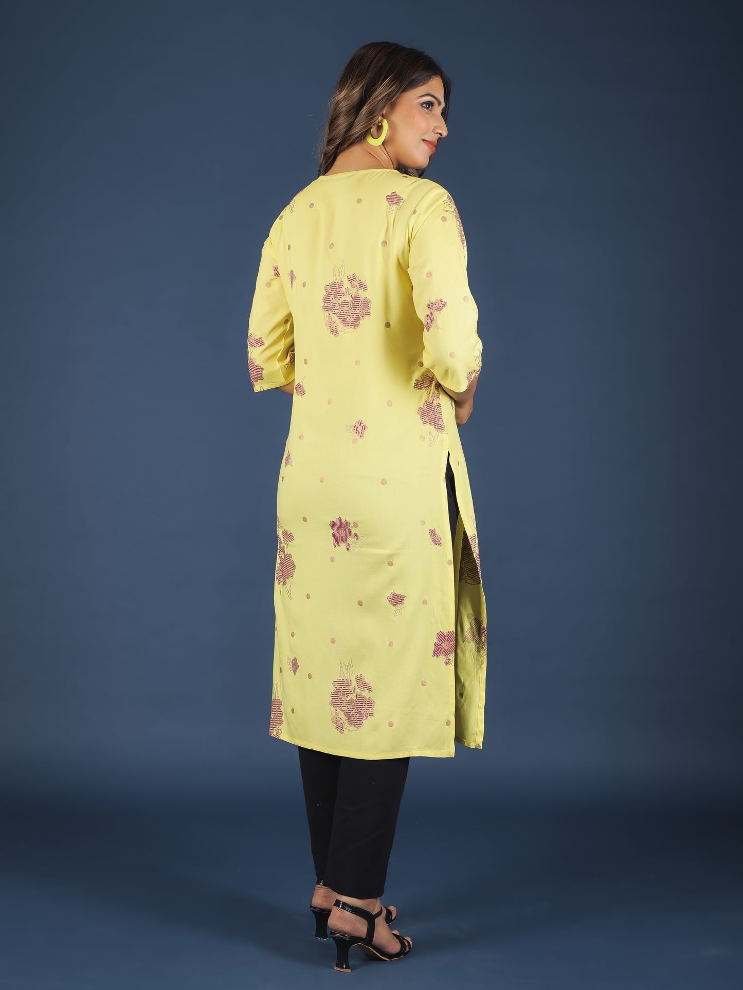 Rayon Gold foil Kurta