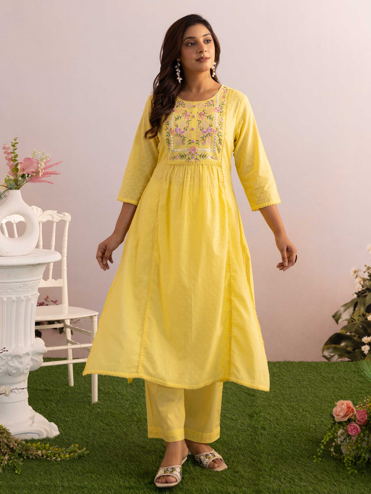 Cotton Voile Solid Yellow Dupatta