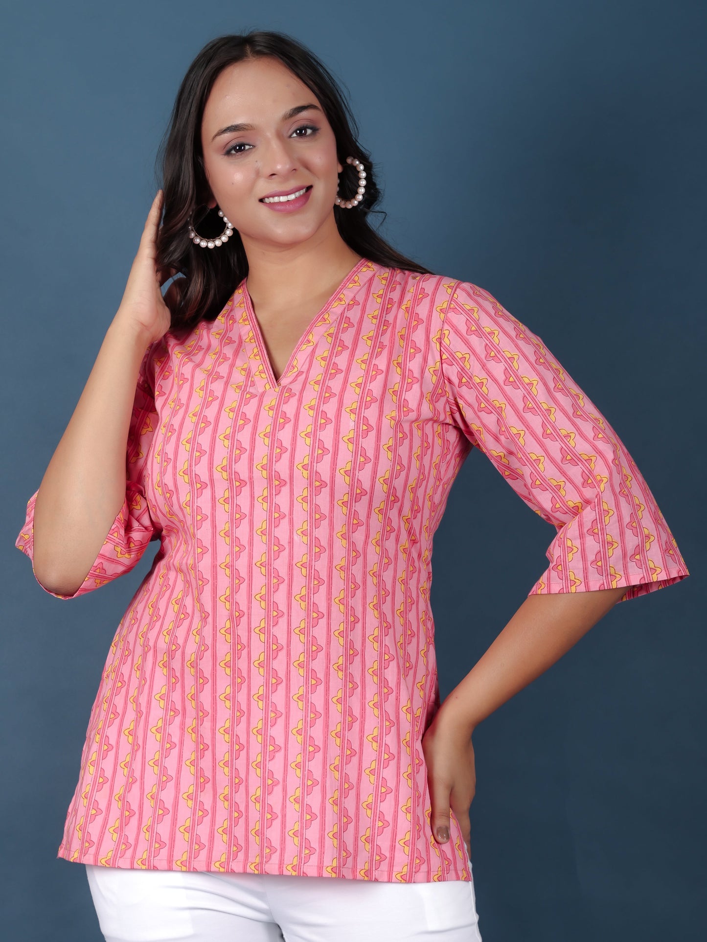 Soft Cotton Striped Kurti