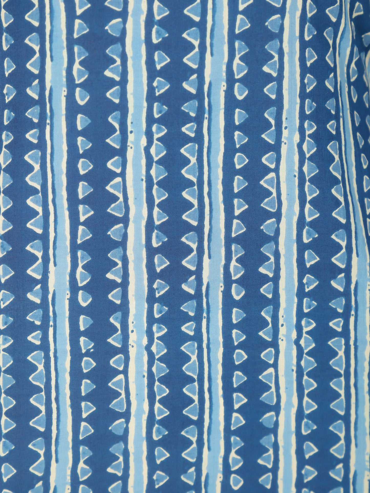 Soft Cotton Striped Straight Blue Kurti