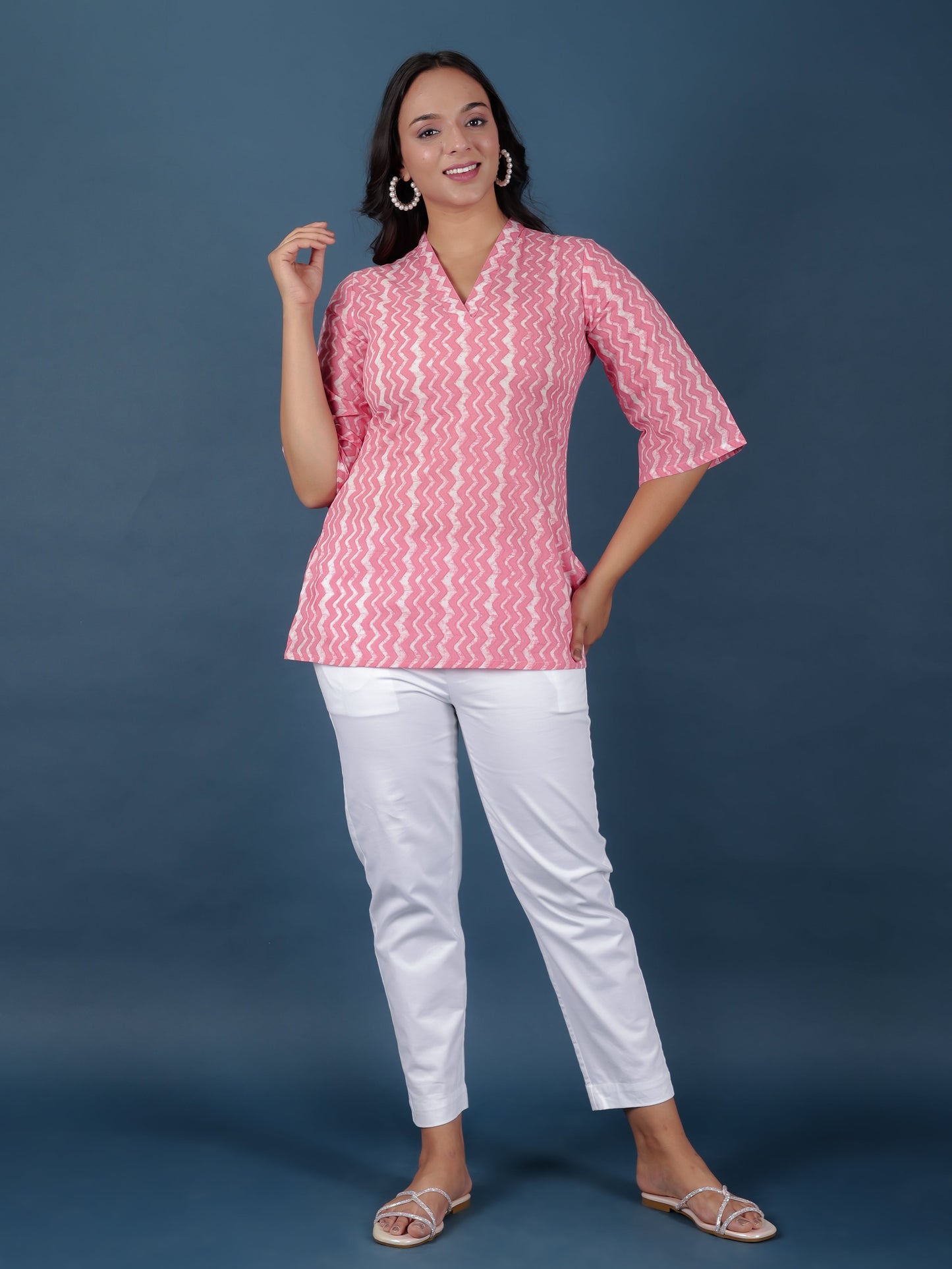 Soft Cotton Chevron Kurti