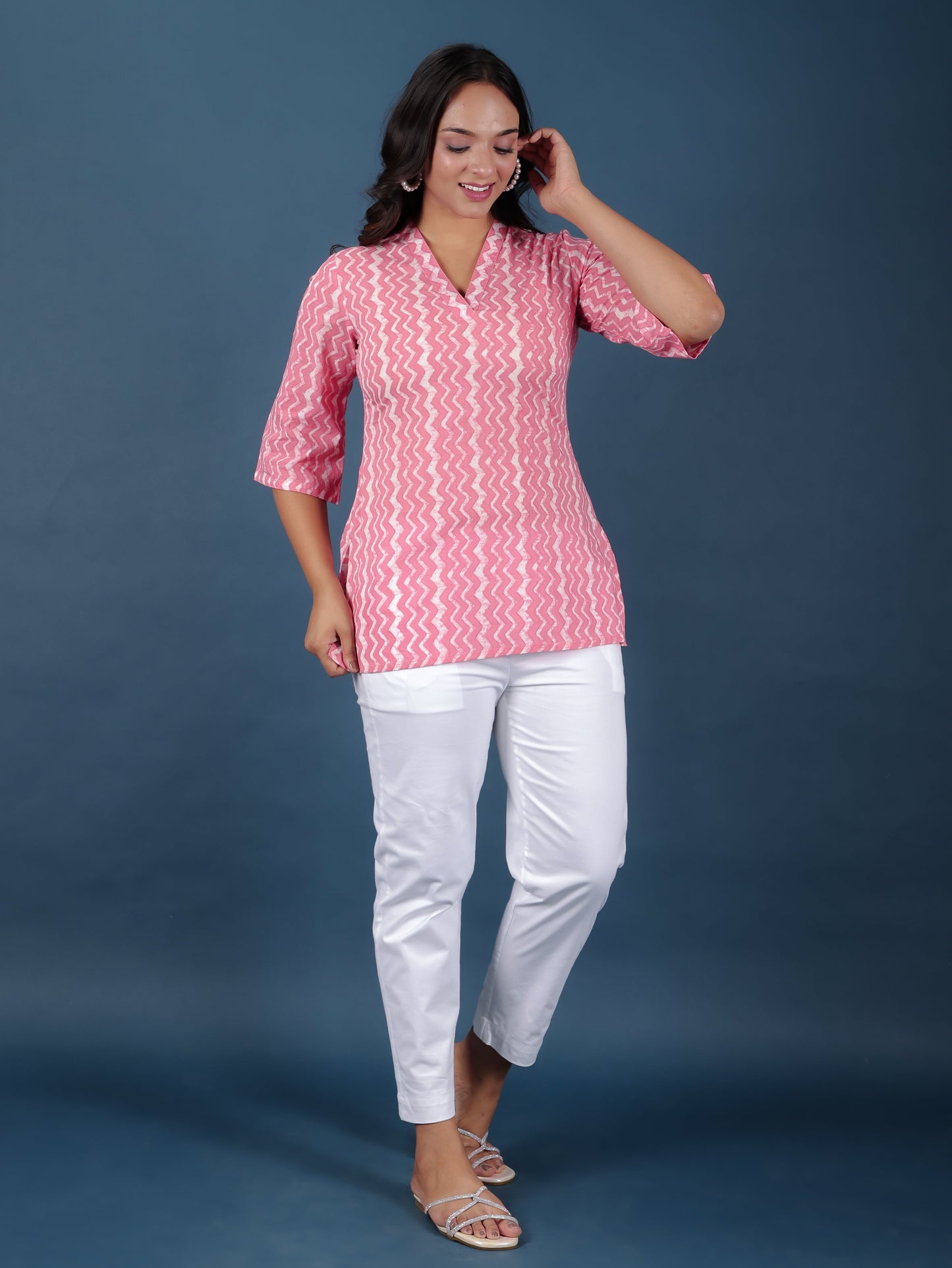 Soft Cotton Chevron Kurti