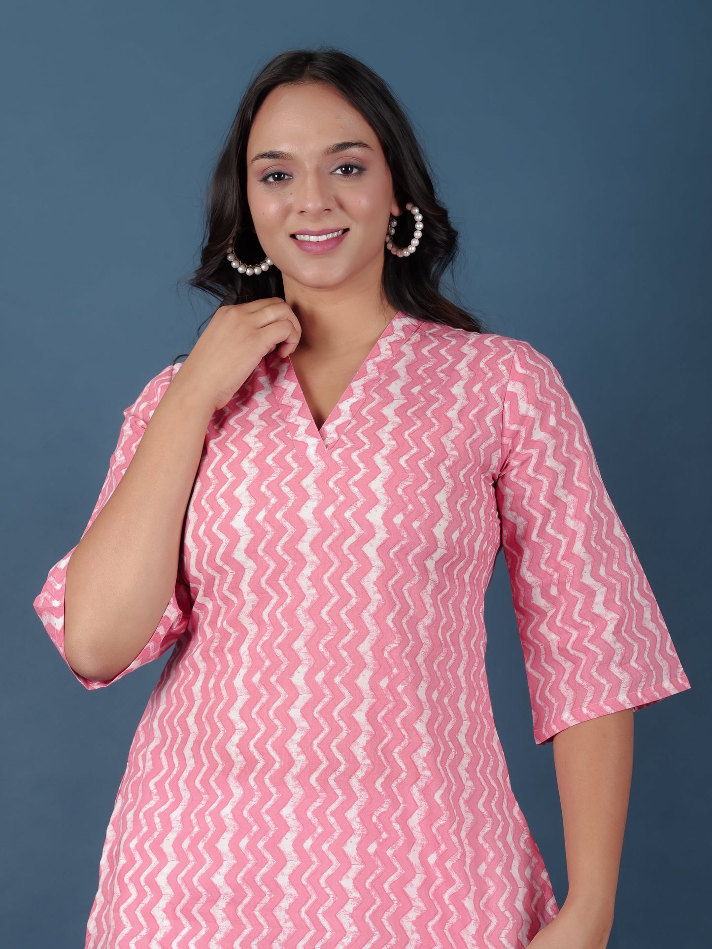 Soft Cotton Chevron Kurti