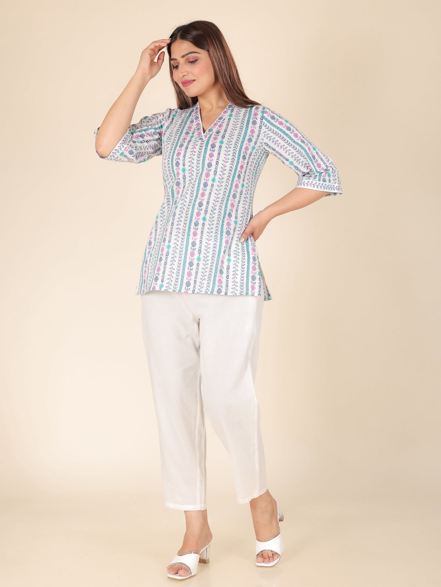 Soft Cotton Striped Kurti