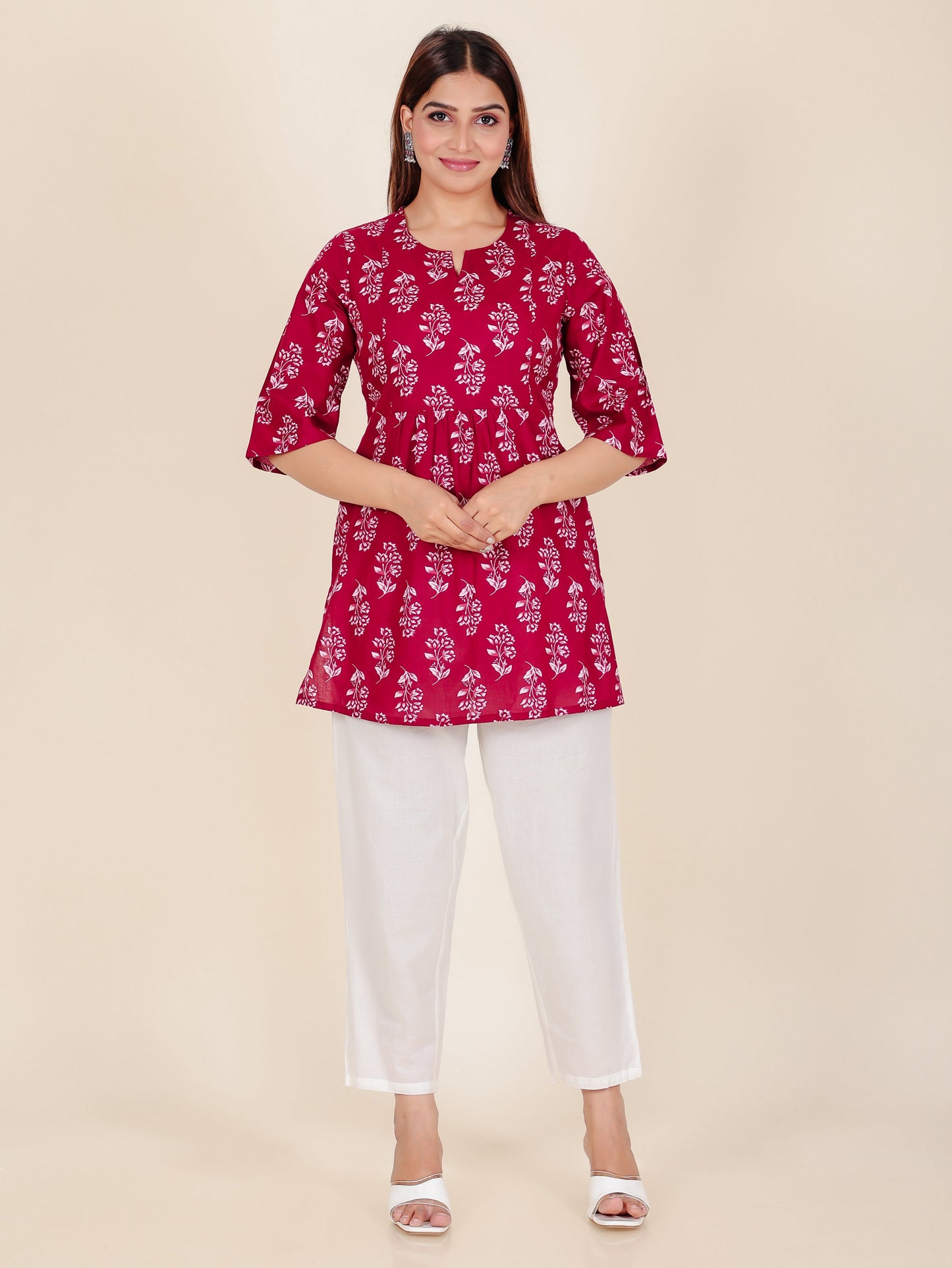 Soft Cotton Floral Kurti