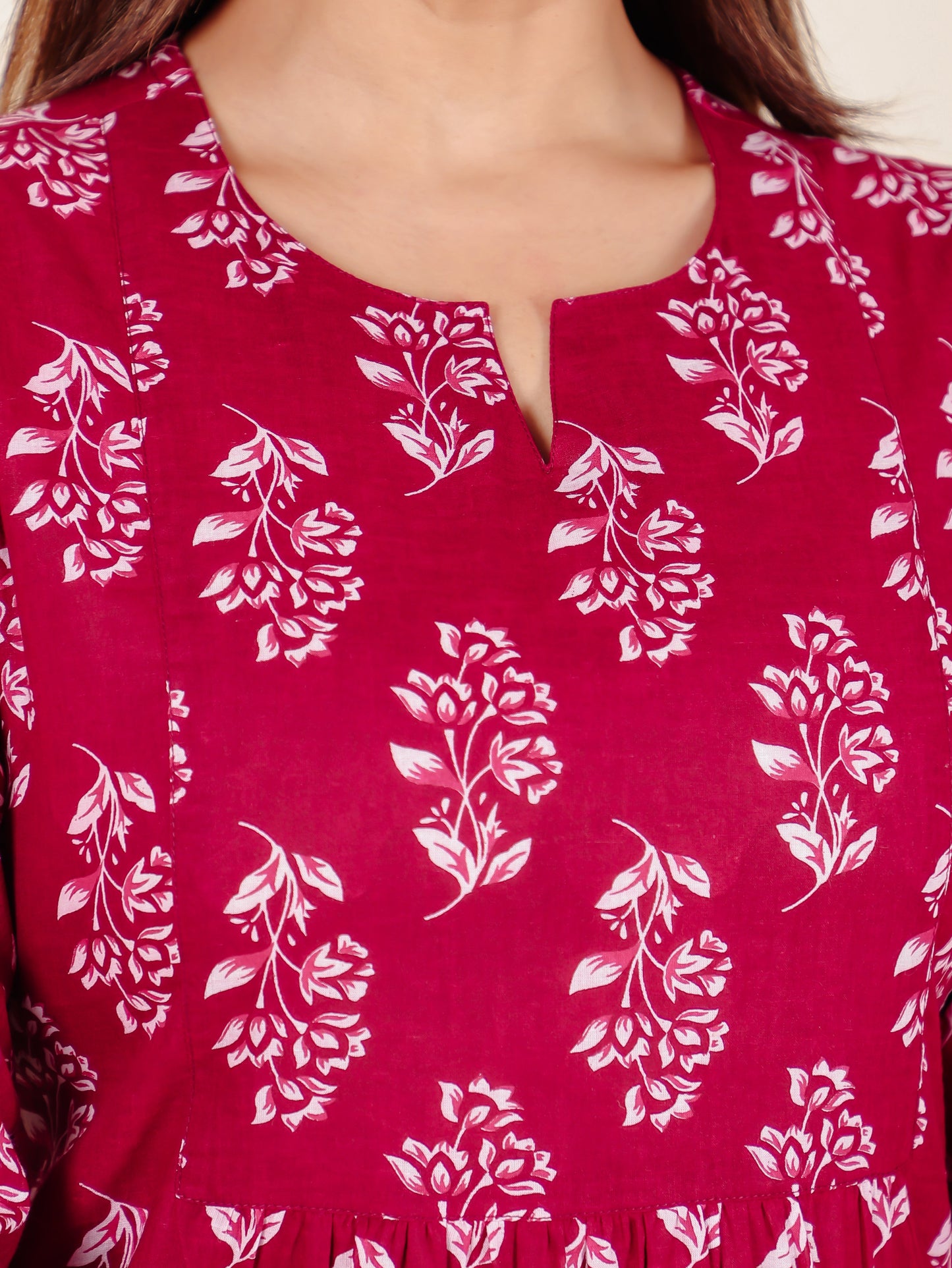 Soft Cotton Floral Kurti