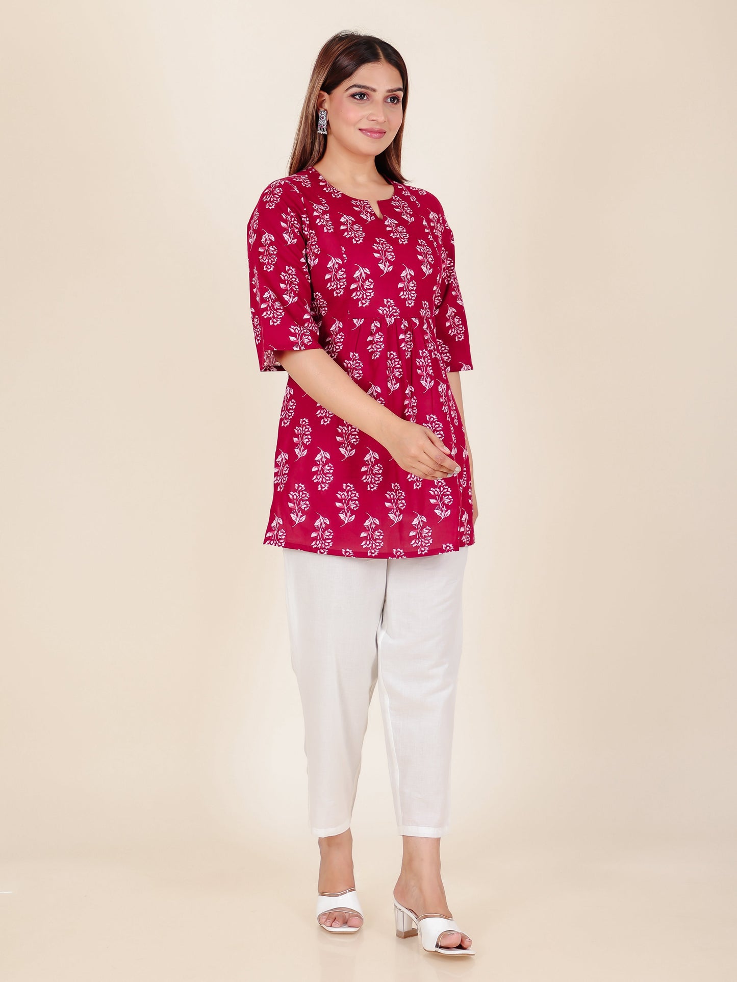 Soft Cotton Floral Kurti