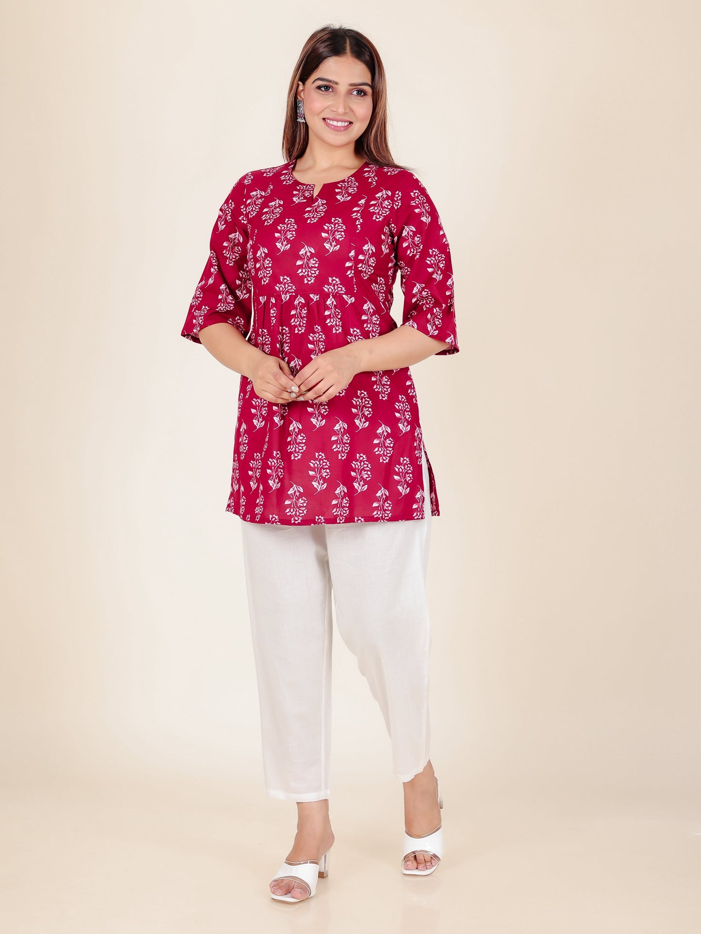 Soft Cotton Floral Kurti