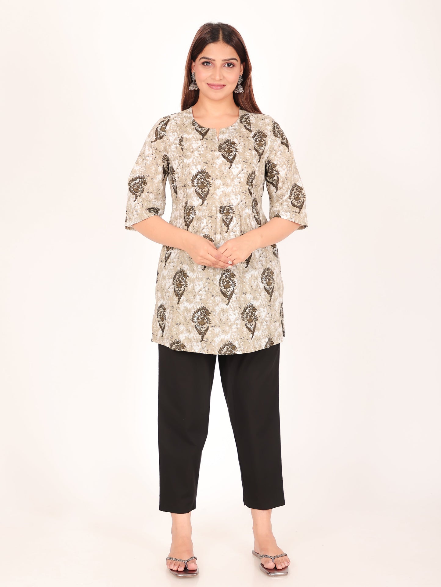 Soft Cotton Floral Kurti