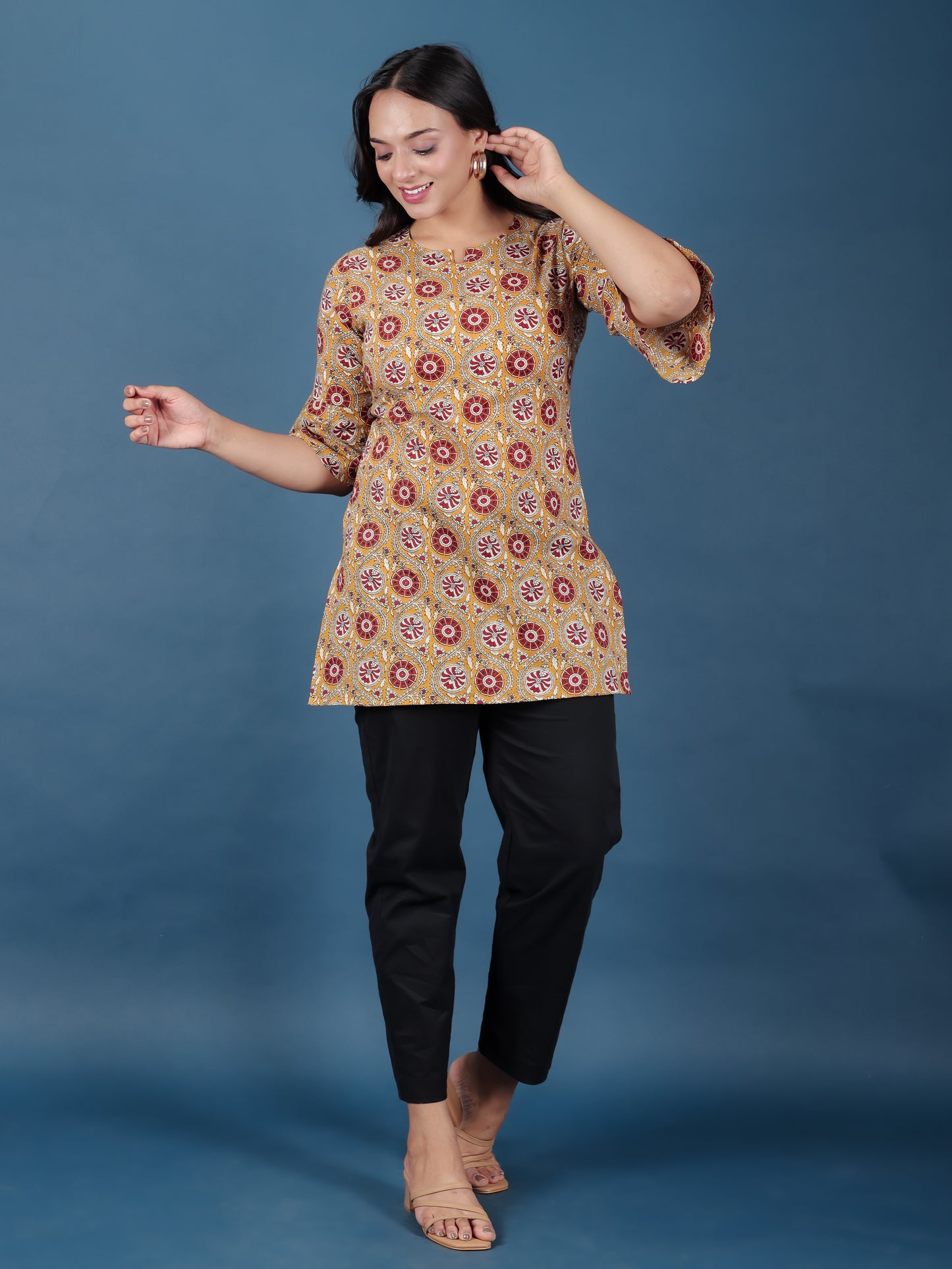 Soft Cotton Geometric Kurti