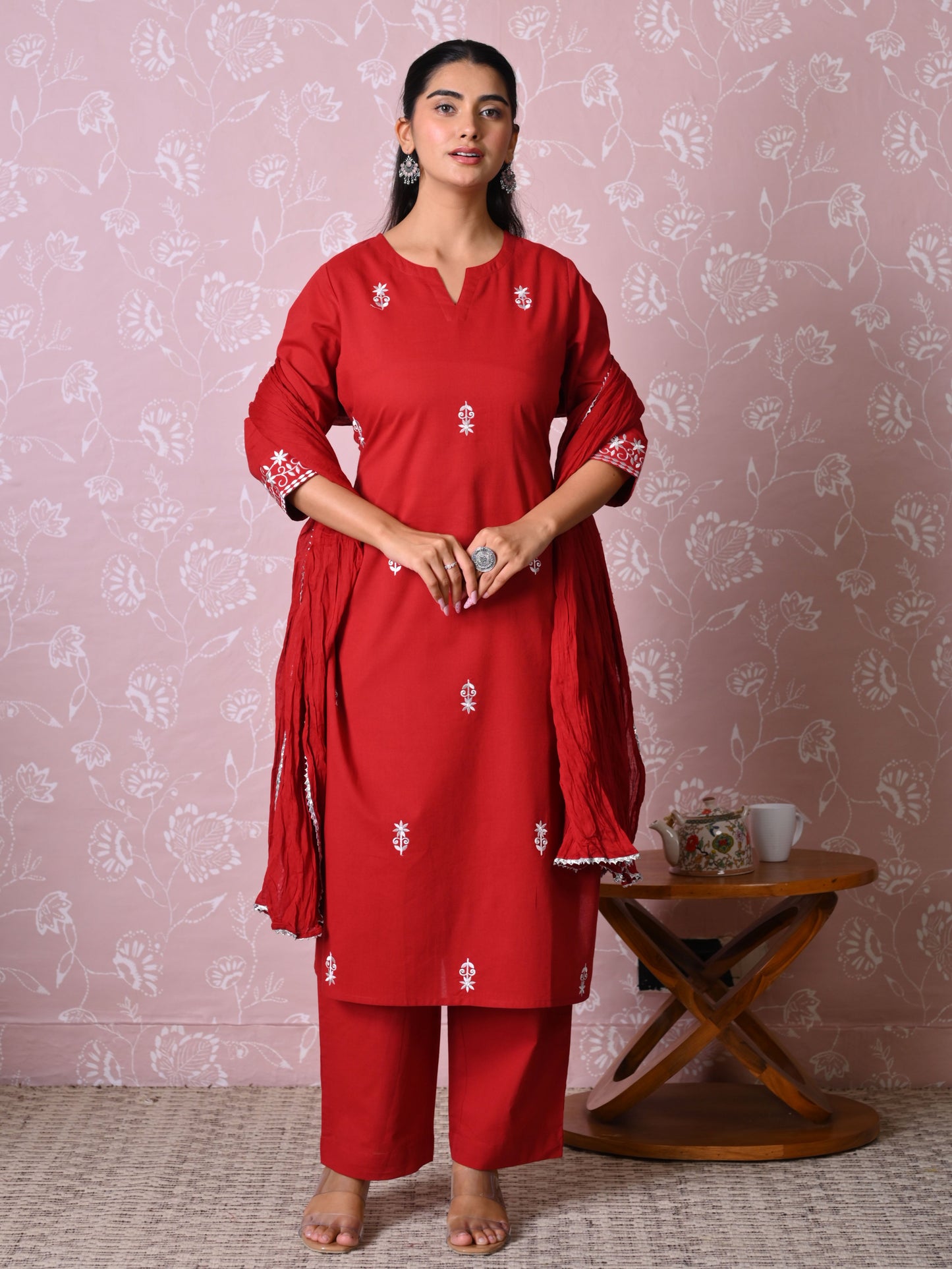 Cotton voile Solid Rust Dupatta
