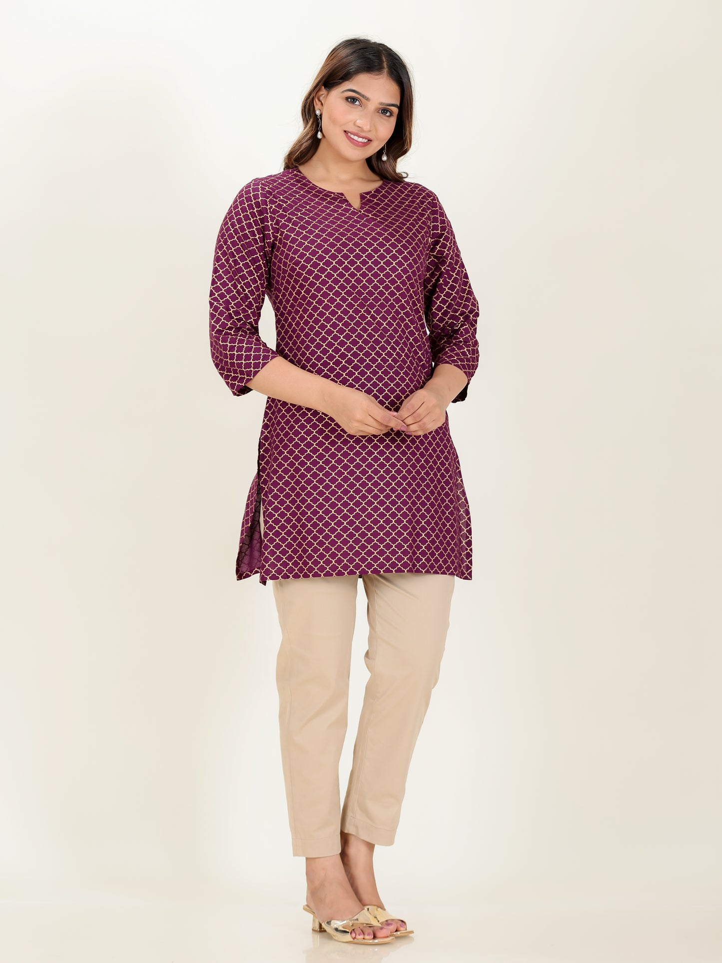 Rayon Gold foil Kurti