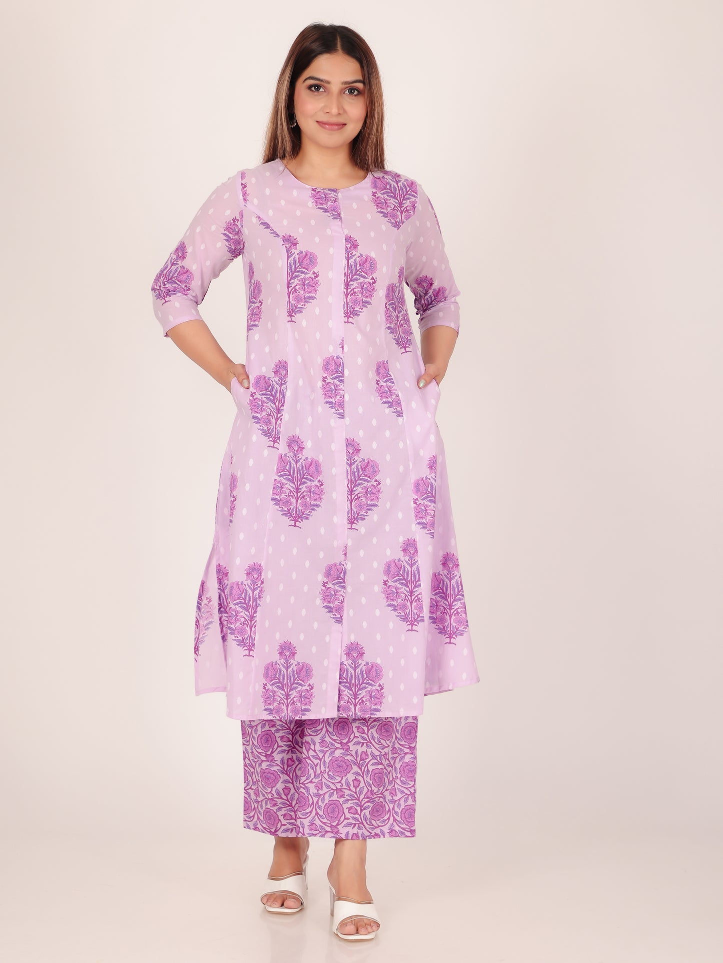 Soft Cotton Floral Kurta