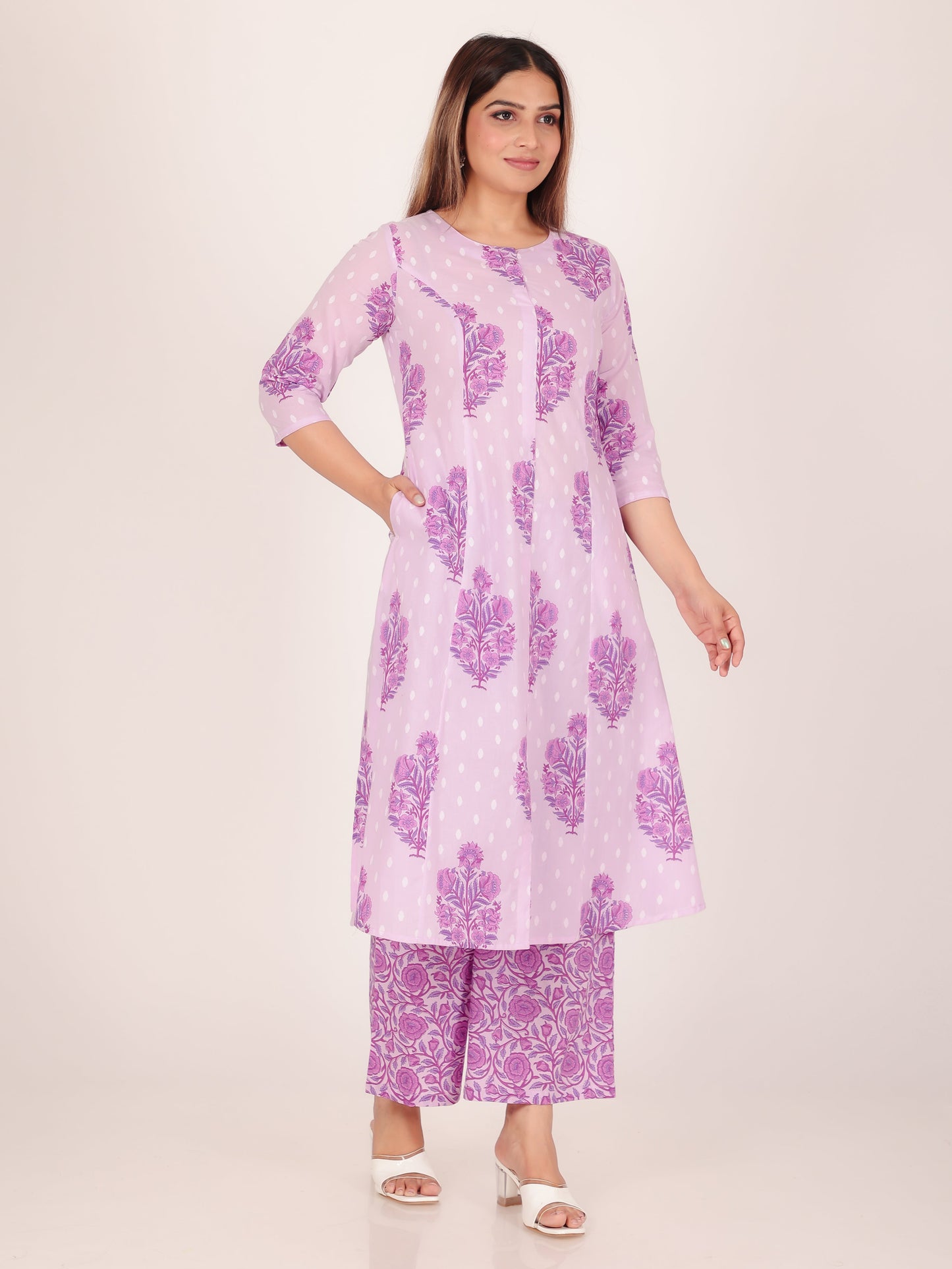 Soft Cotton Floral Kurta