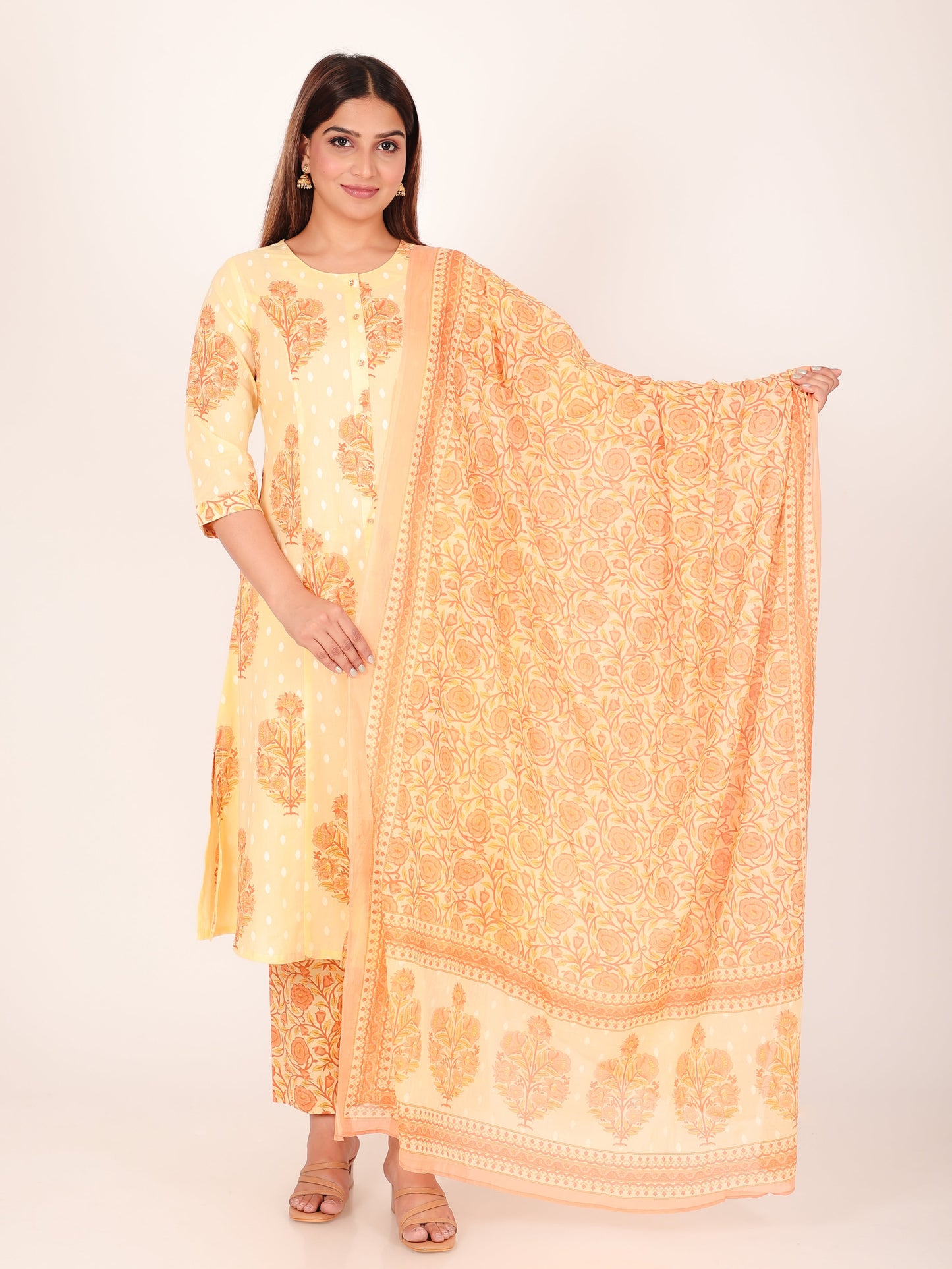 Voile Cotton Floral Dupatta