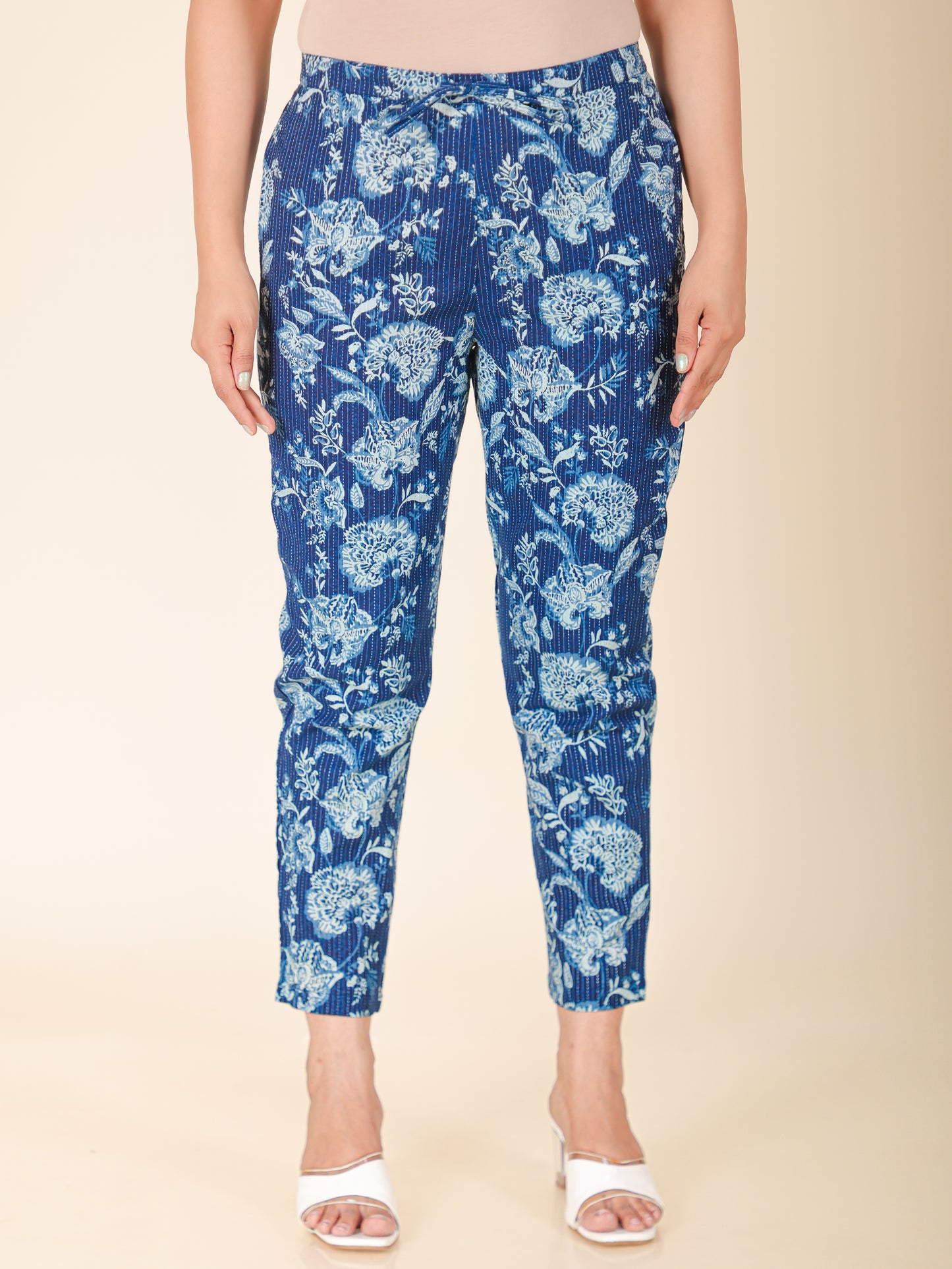 Kantha Cotton Floral Pant