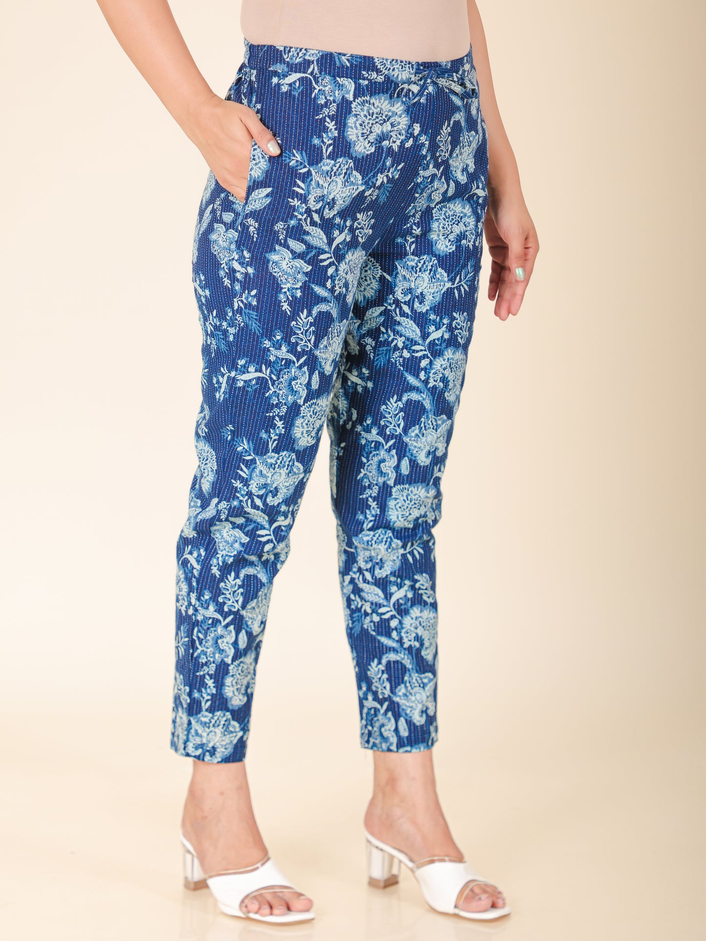 Kantha Cotton Floral Pant