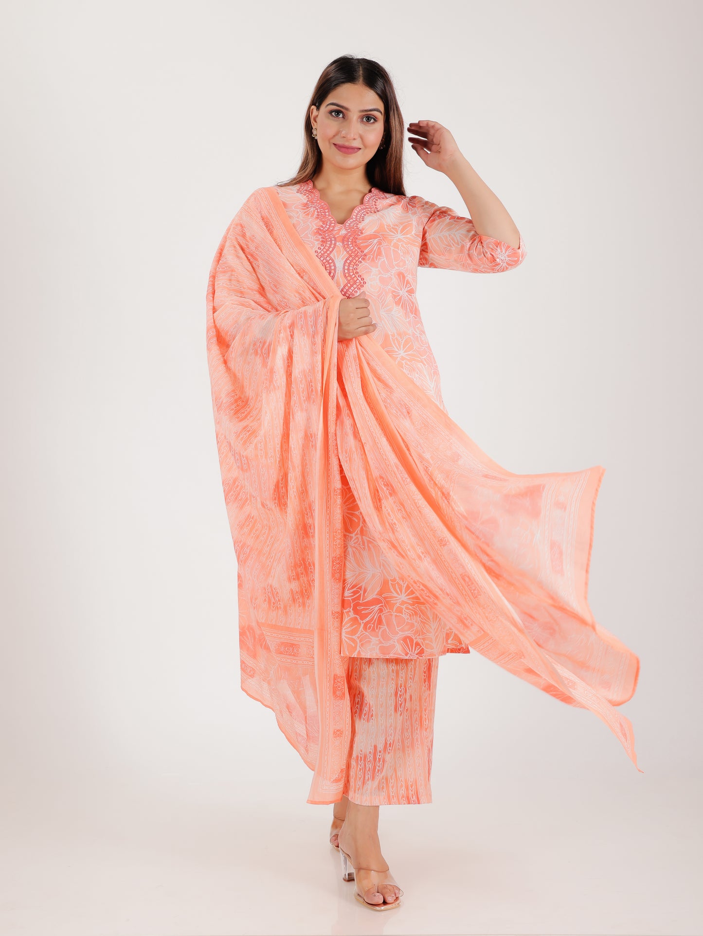 Voile Cotton Block Dupatta