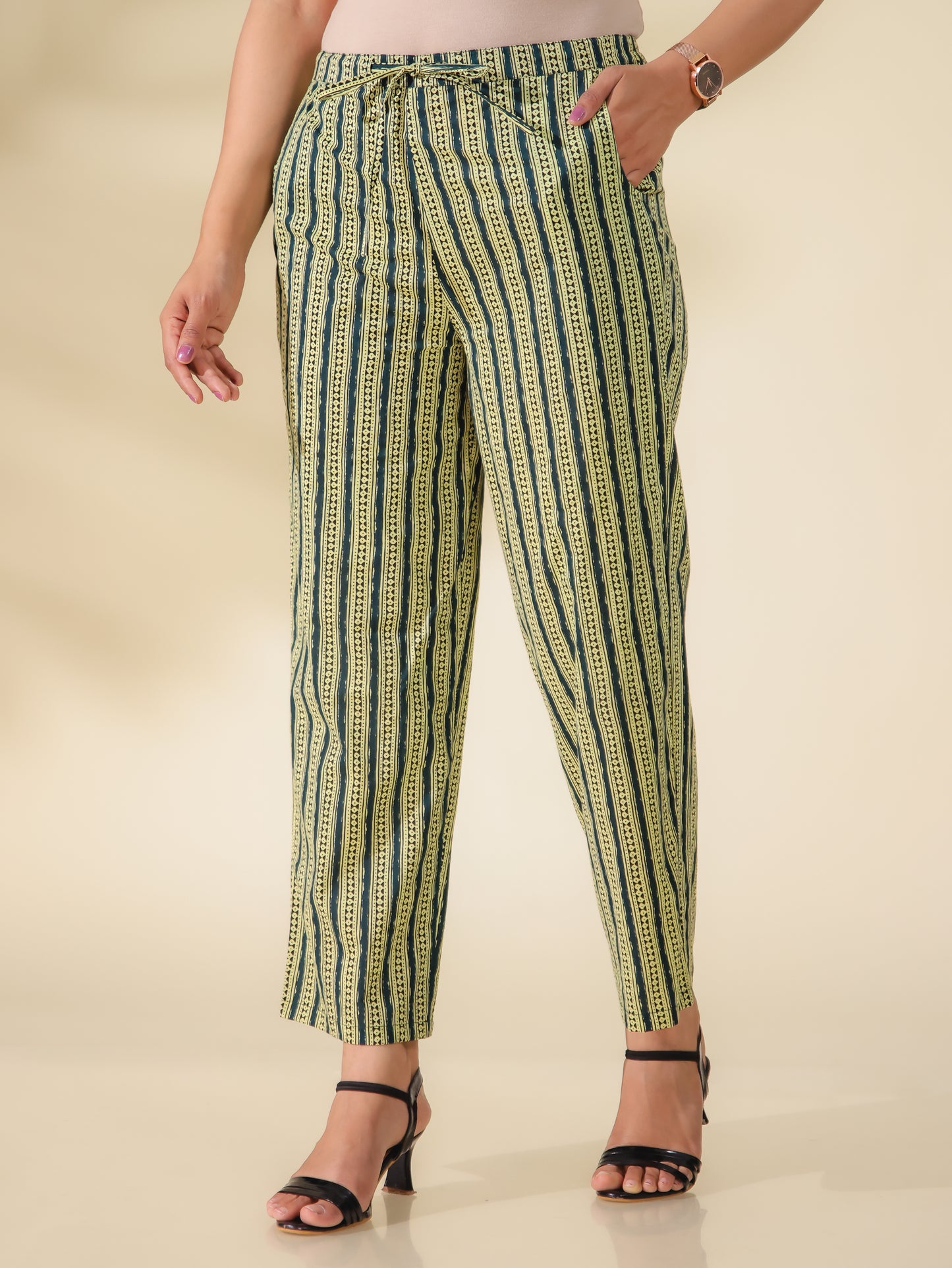 Soft Cotton Striped Pant