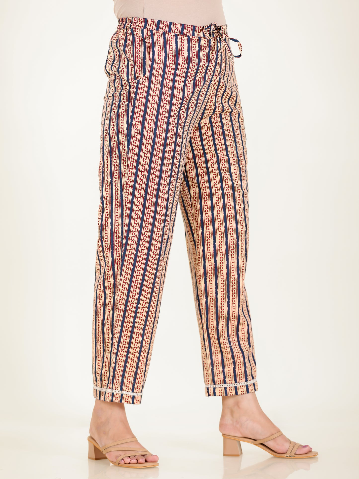 Soft Cotton Striped Pant