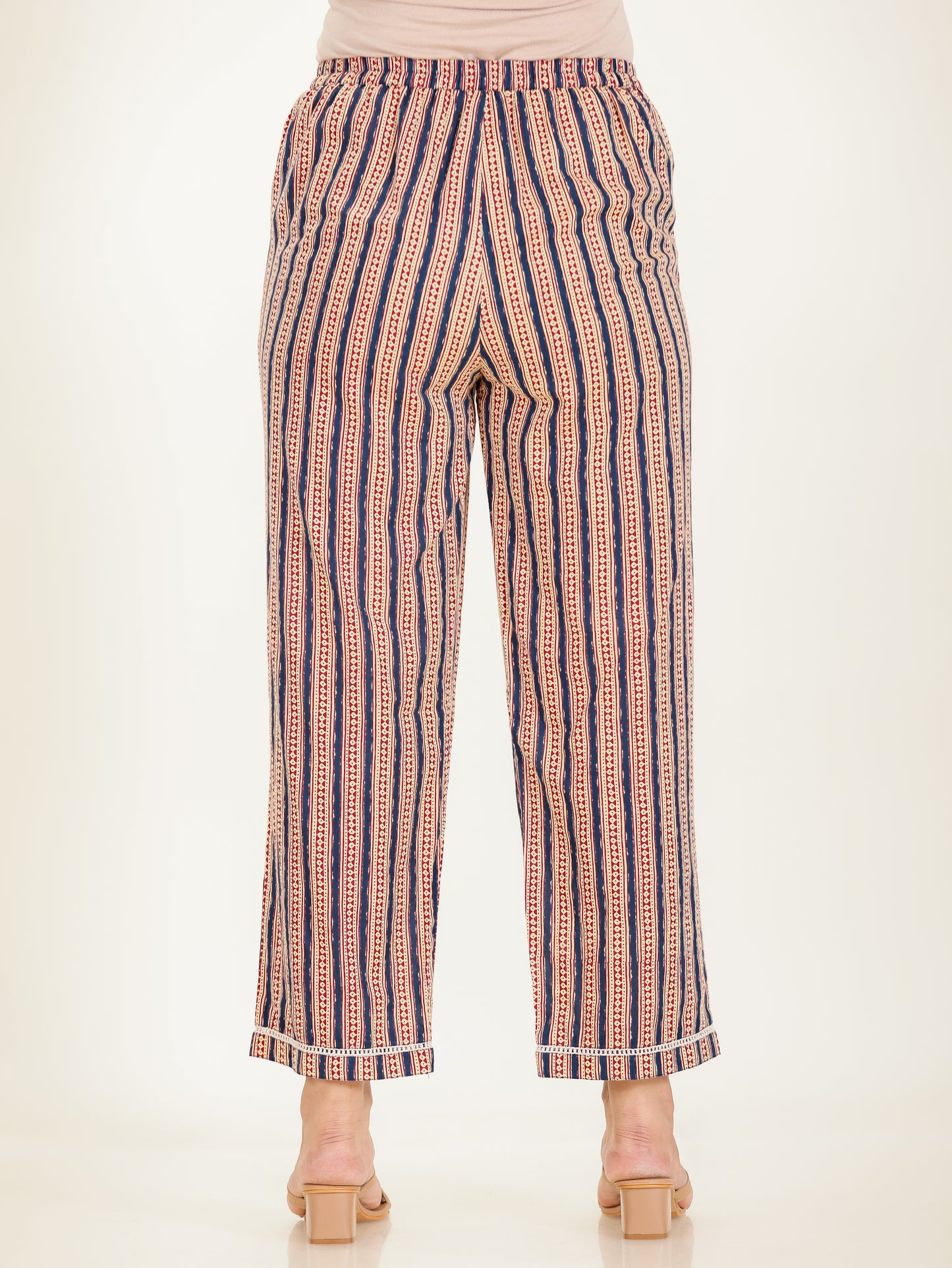 Soft Cotton Striped Pant