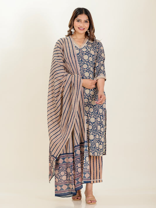 Voile Cotton Striped Dupatta