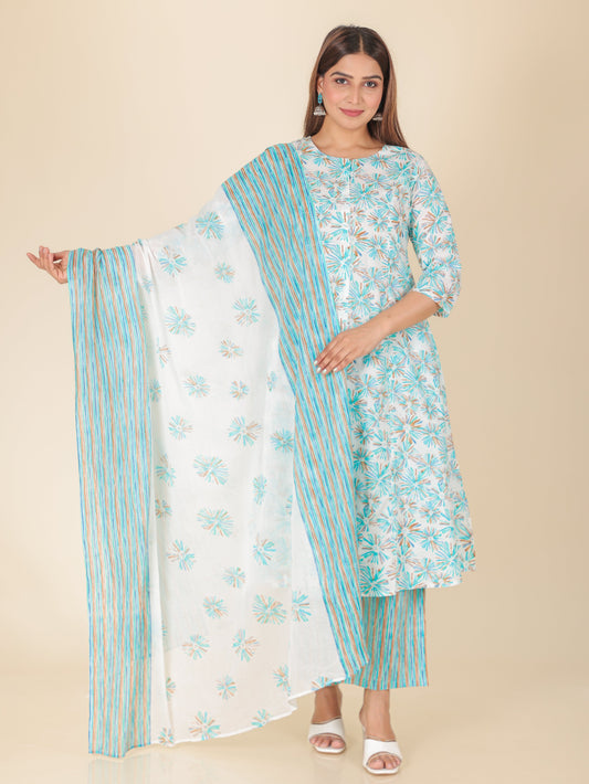 Voile Cotton Abstract Dupatta