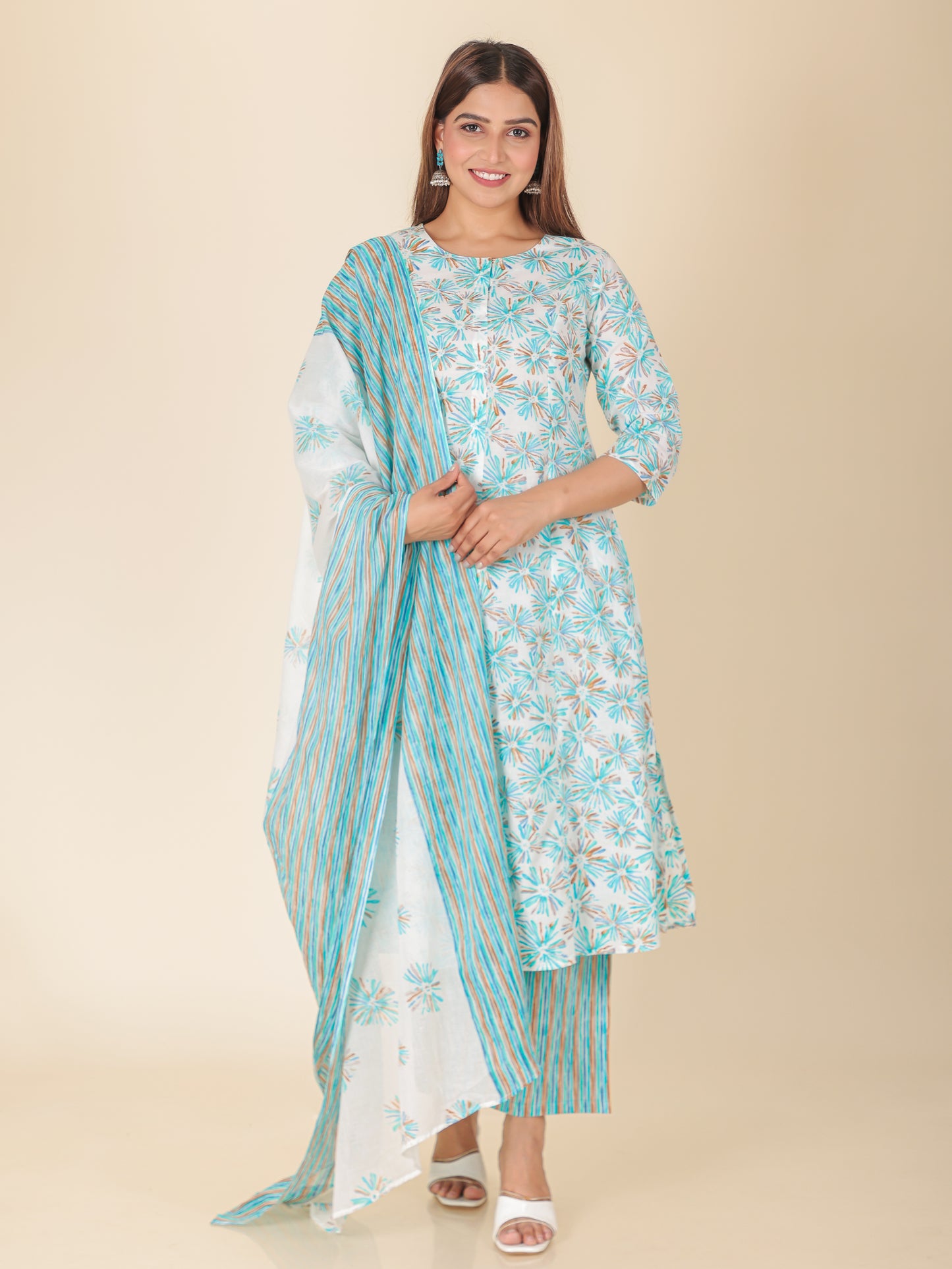 Soft Cotton Abstract Kurta