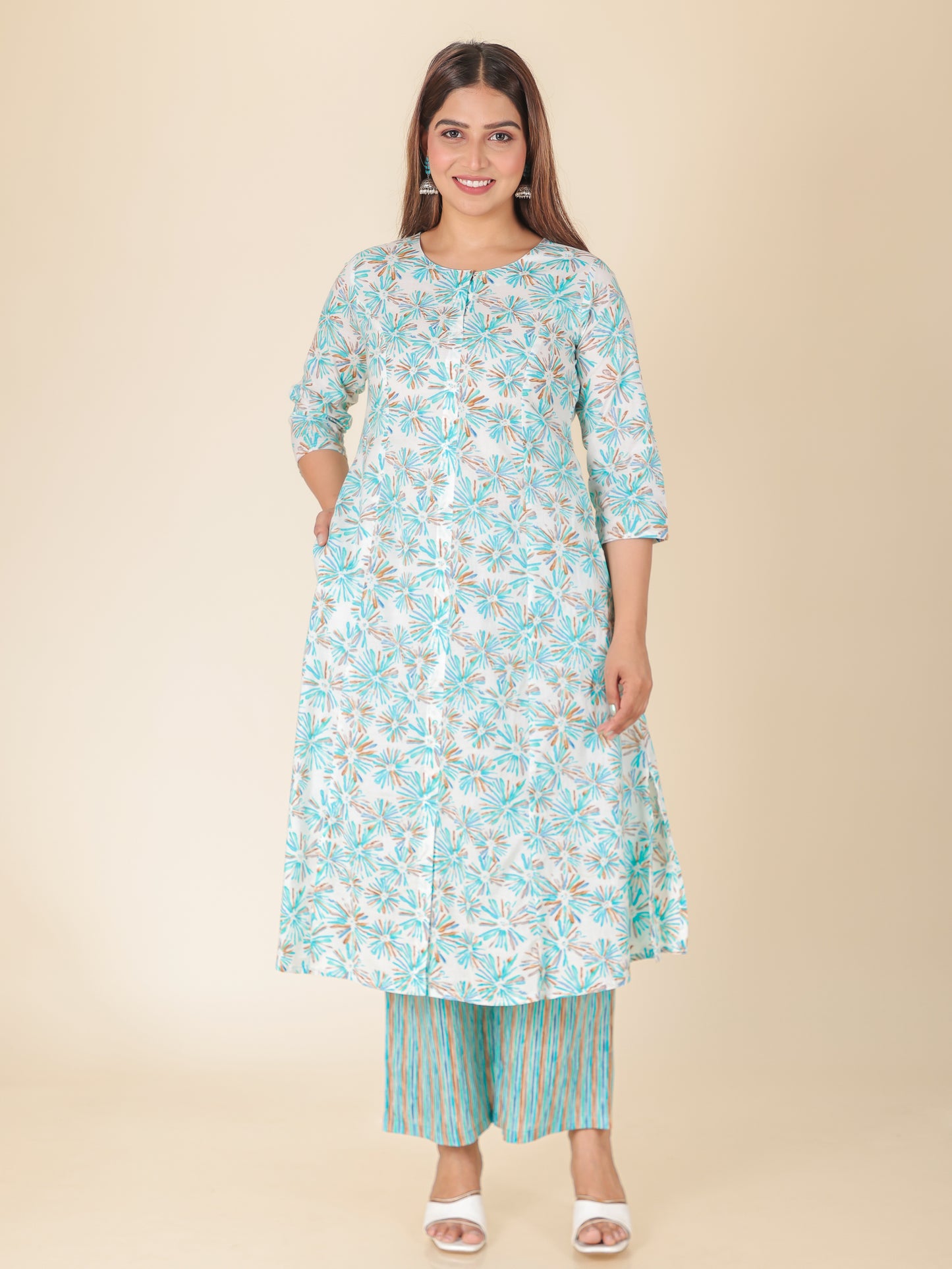 Soft Cotton Abstract Kurta